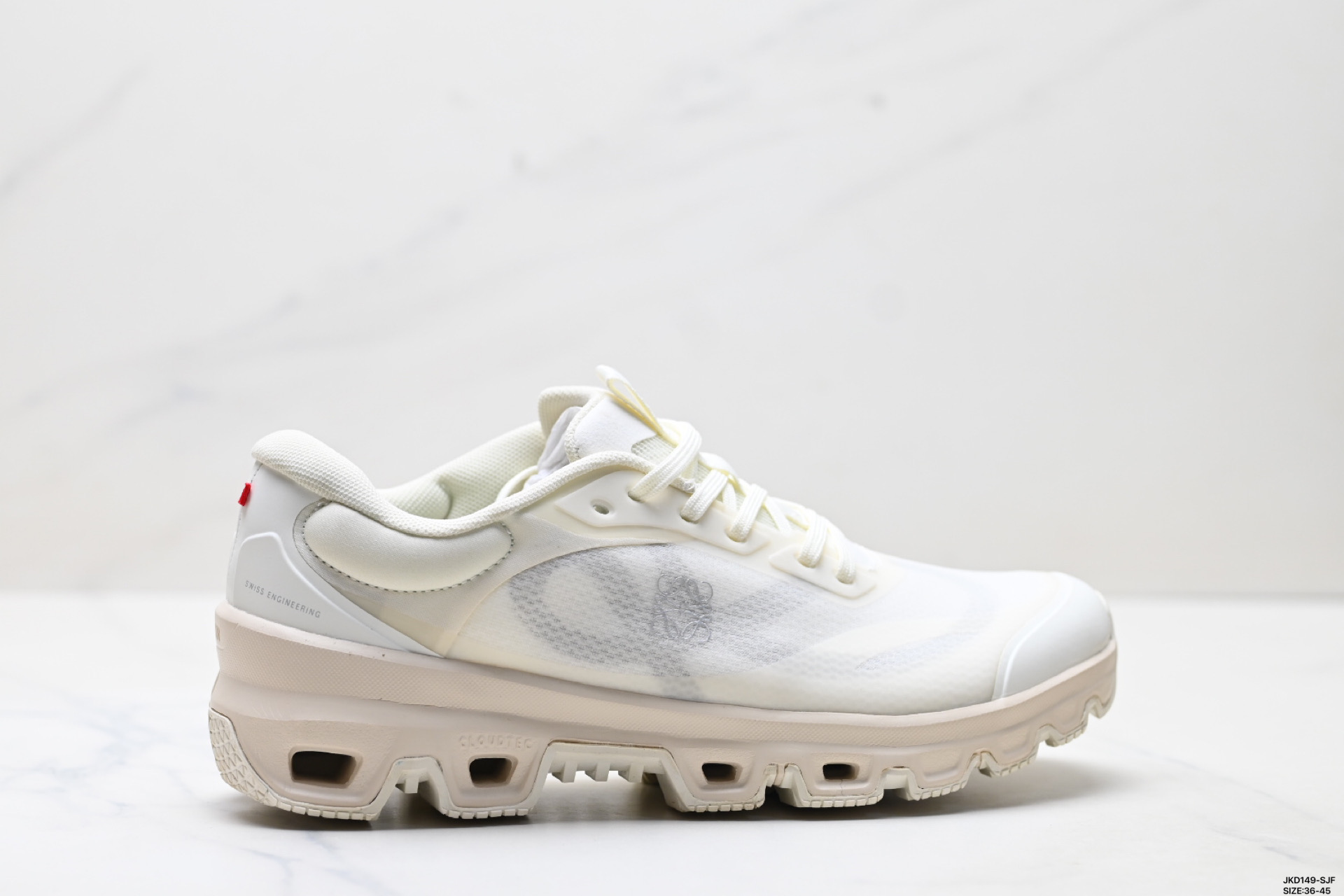 On昂跑 x LOEWE罗意威 Cloudventure 2.0 圆头系带 低帮休闲鞋