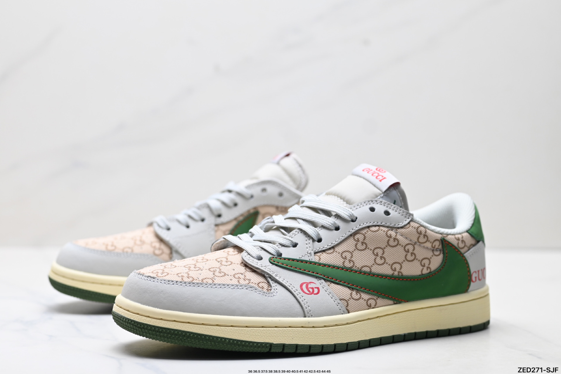 Nike Air Jordan 1 x Travis Scott AJ1倒勾 乔一倒钩 ‘DIY’定制 耐克 低帮文化篮球鞋 DZ5899-001