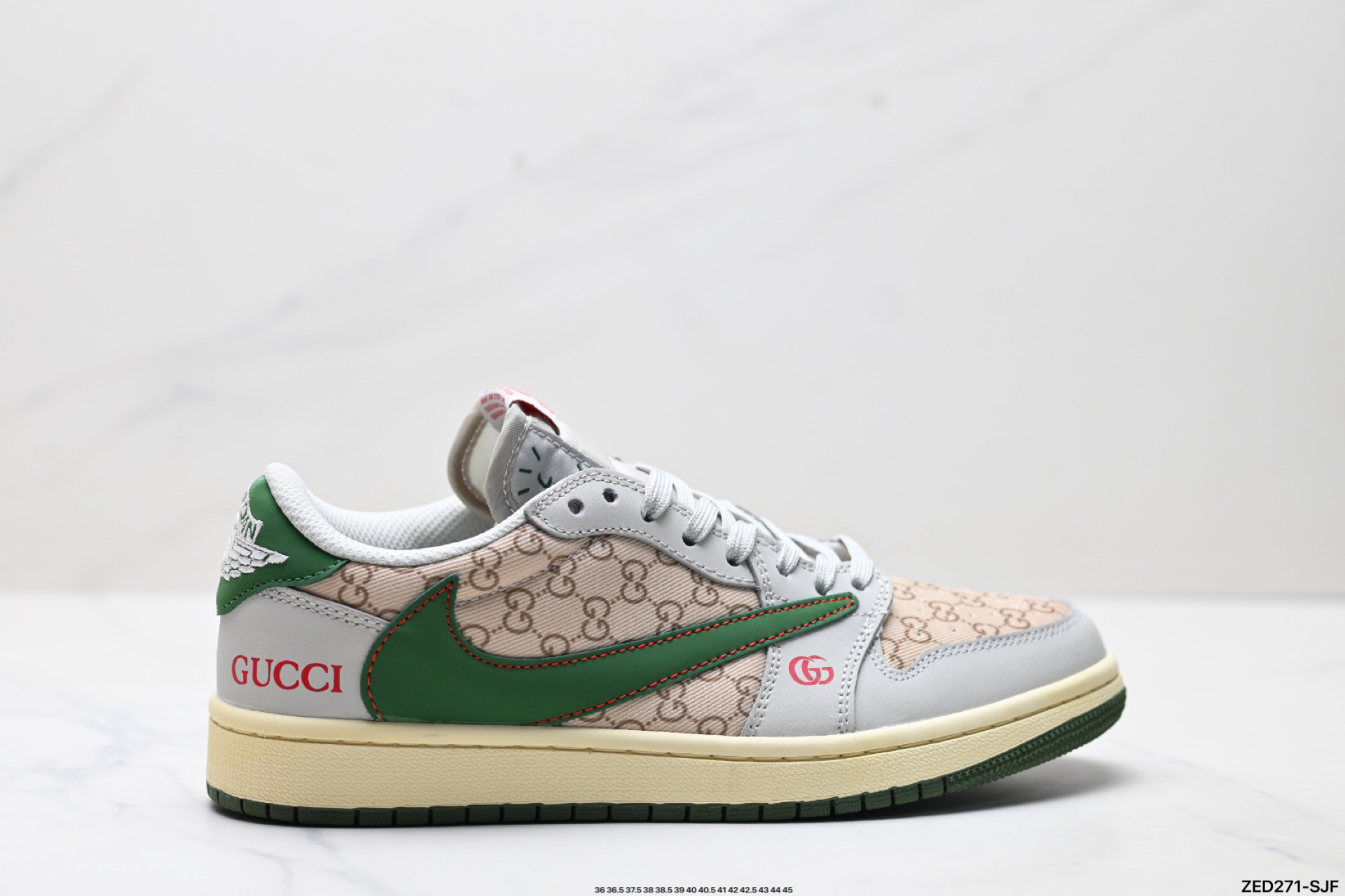 Nike Air Jordan 1 x Travis Scott AJ1倒勾 乔一倒钩 ‘DIY’定制 耐克 低帮文化篮球鞋 DZ5899-001