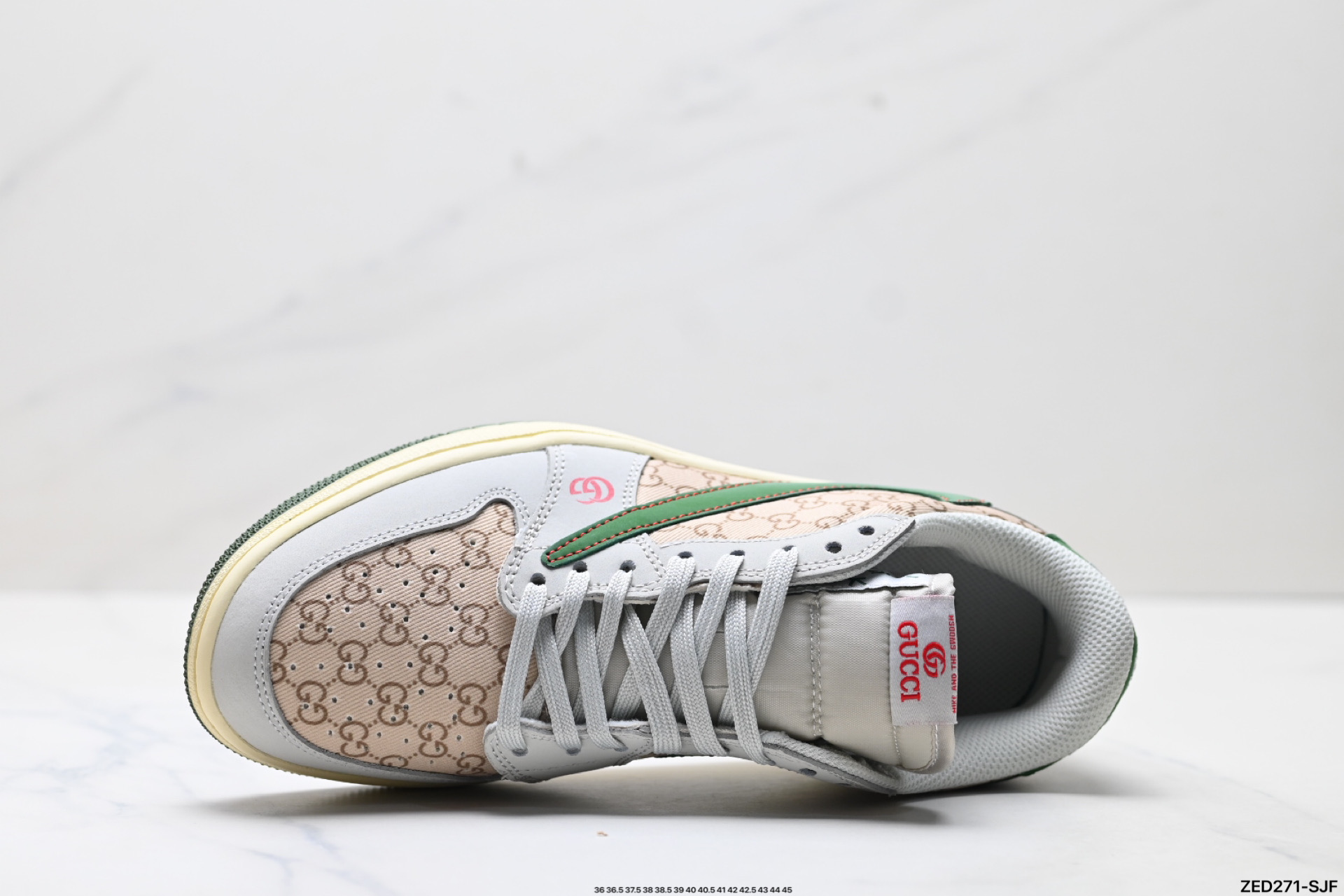 Nike Air Jordan 1 x Travis Scott AJ1倒勾 乔一倒钩 ‘DIY’定制 耐克 低帮文化篮球鞋 DZ5899-001