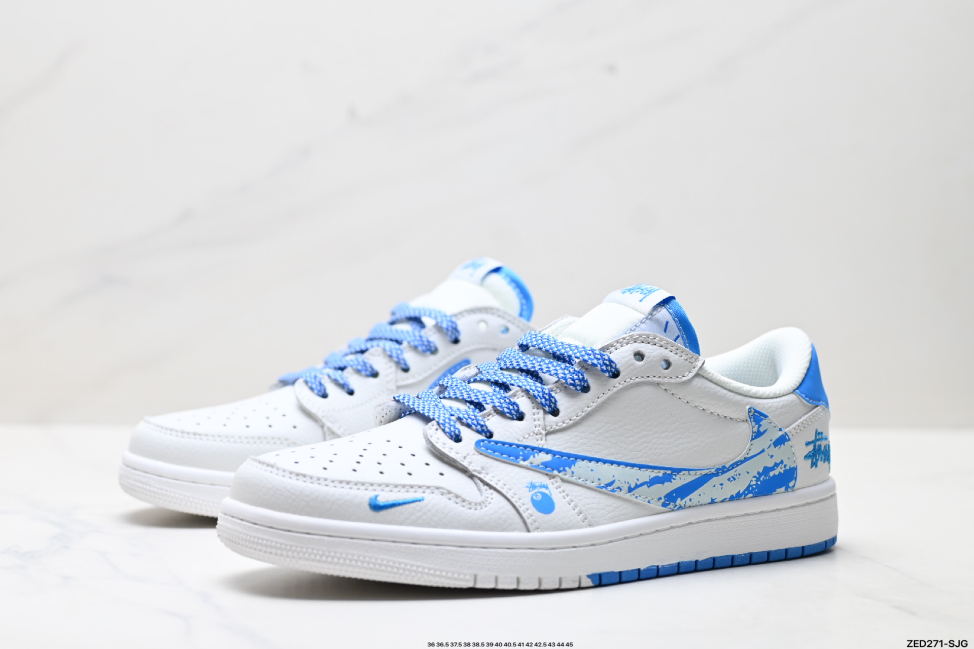 Nike Air Jordan 1 x Travis Scott AJ1倒勾 乔一倒钩 ‘DIY’定制 耐克 低帮文化篮球鞋 DZ5899-007