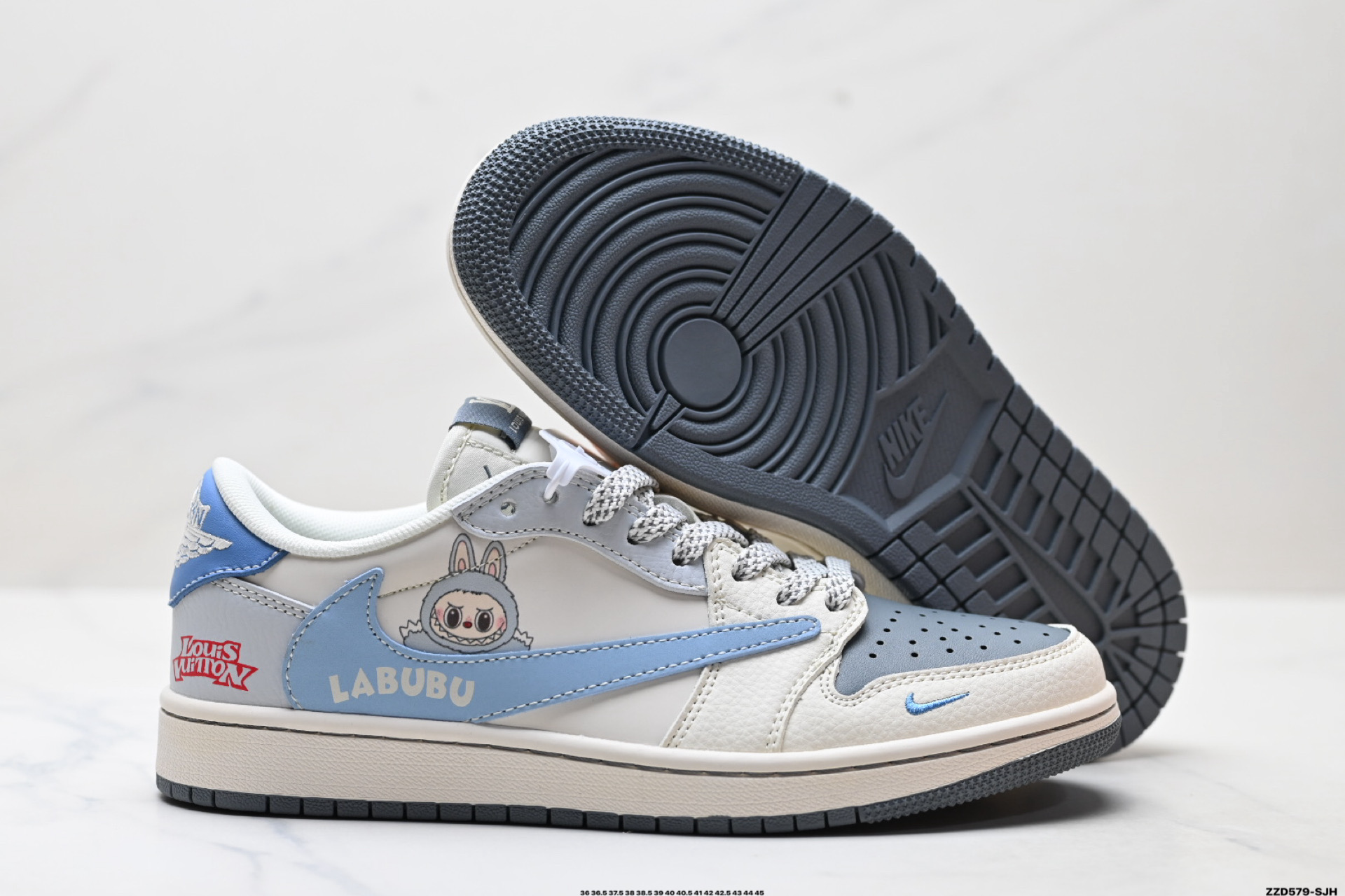 Nike Air Jordan 1 x Travis Scott AJ1倒勾 乔一倒钩 ‘DIY’定制 耐克 低帮文化篮球鞋 HS8068-057