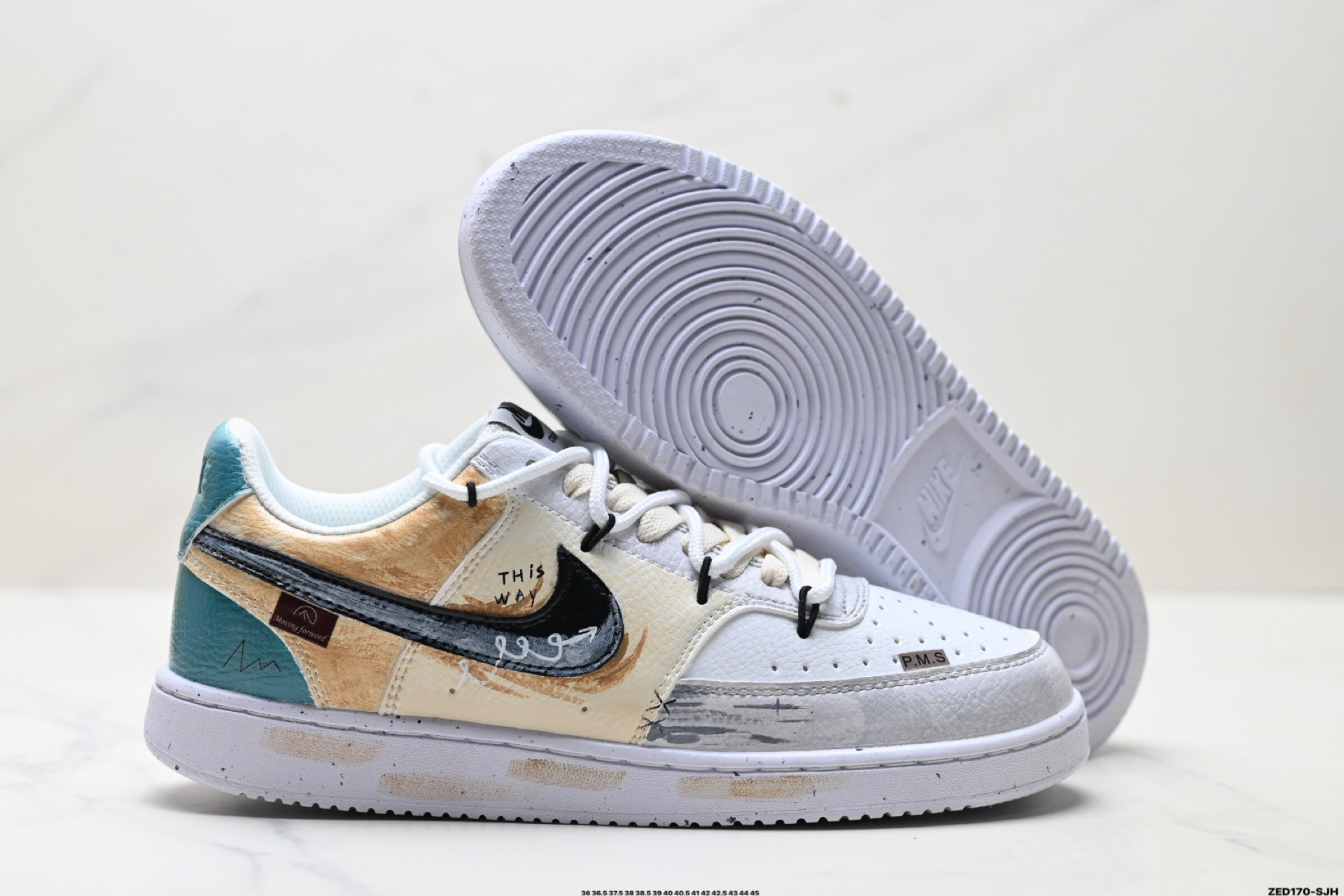NIKE COURT VISION LO ‘DIY’定制 低帮百搭 透气休闲运动板鞋 DH2987-101