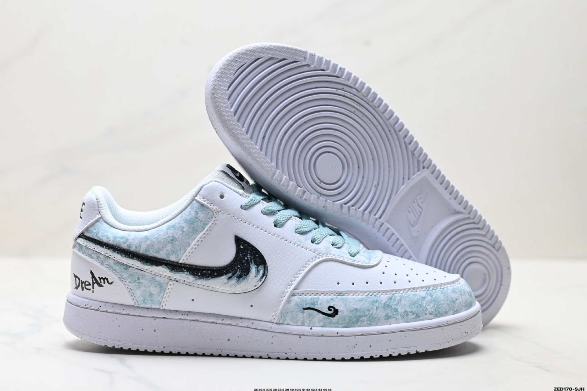 NIKE COURT VISION LO ‘DIY’定制 低帮百搭 透气休闲运动板鞋 DH2987-101