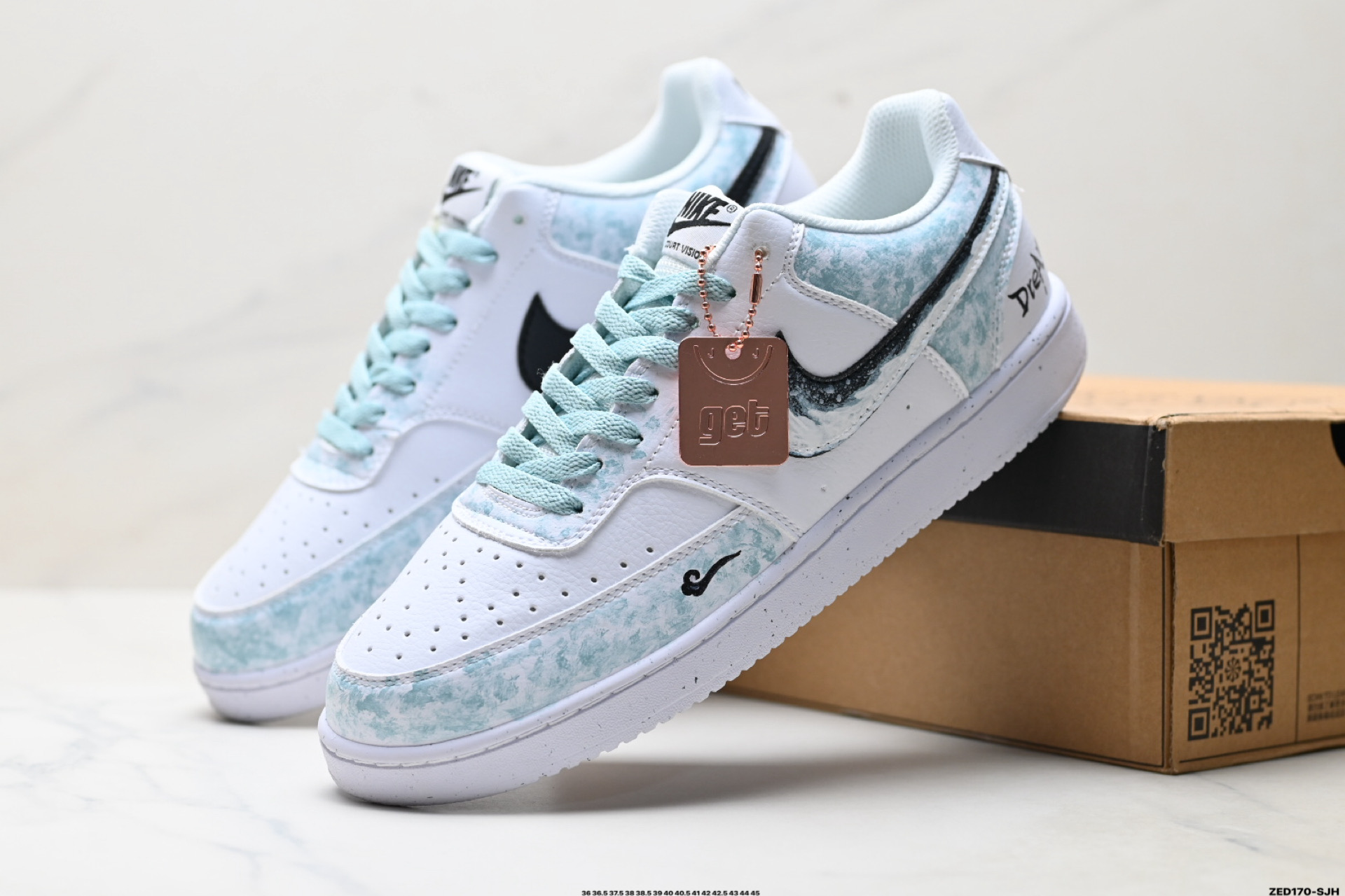 NIKE COURT VISION LO ‘DIY’定制 低帮百搭 透气休闲运动板鞋 DH2987-101