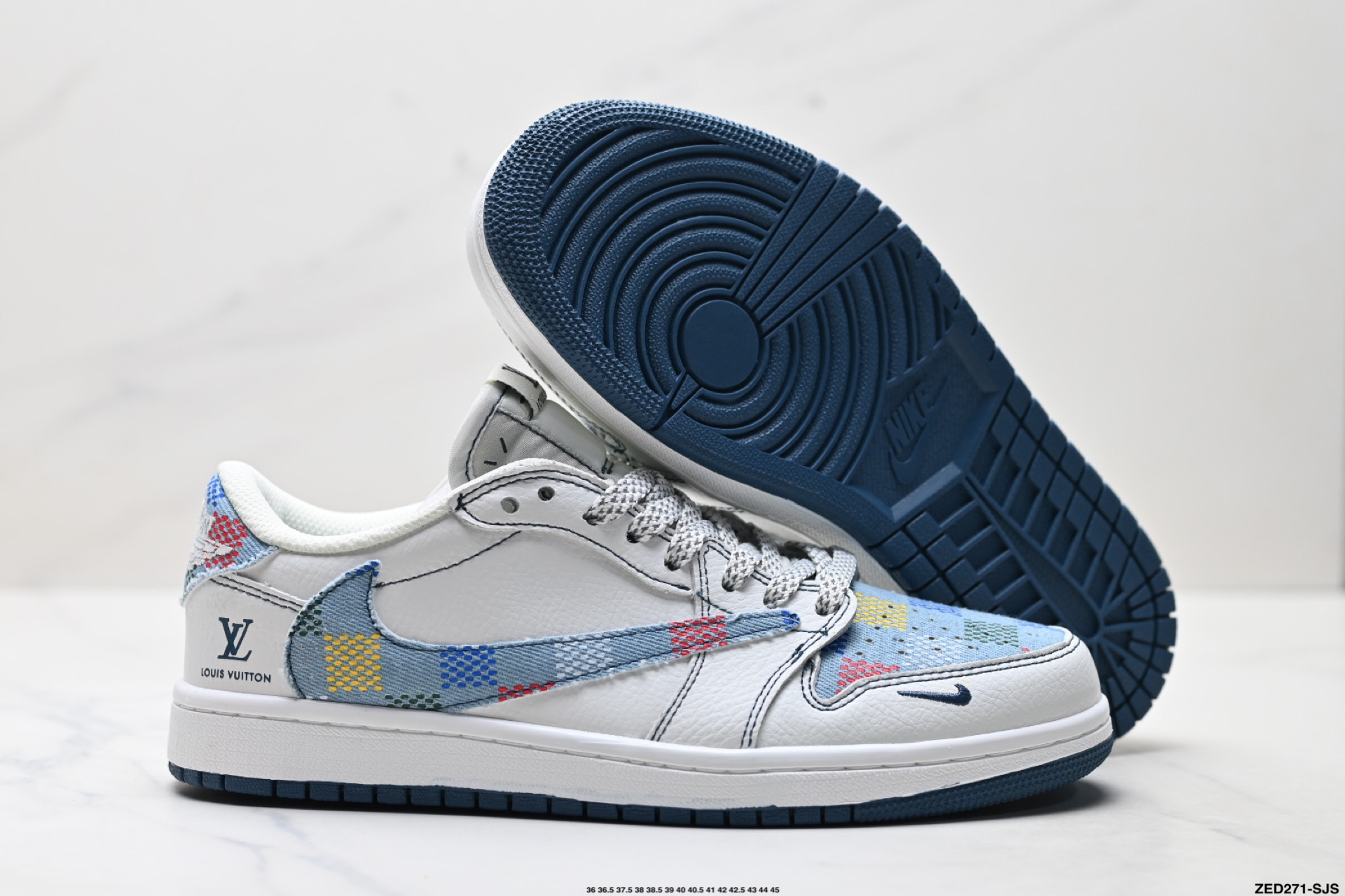 Nike Air Jordan 1 x Travis Scott AJ1倒勾 乔一倒钩 ‘DIY’定制 耐克 低帮文化篮球鞋 DZ5899-011