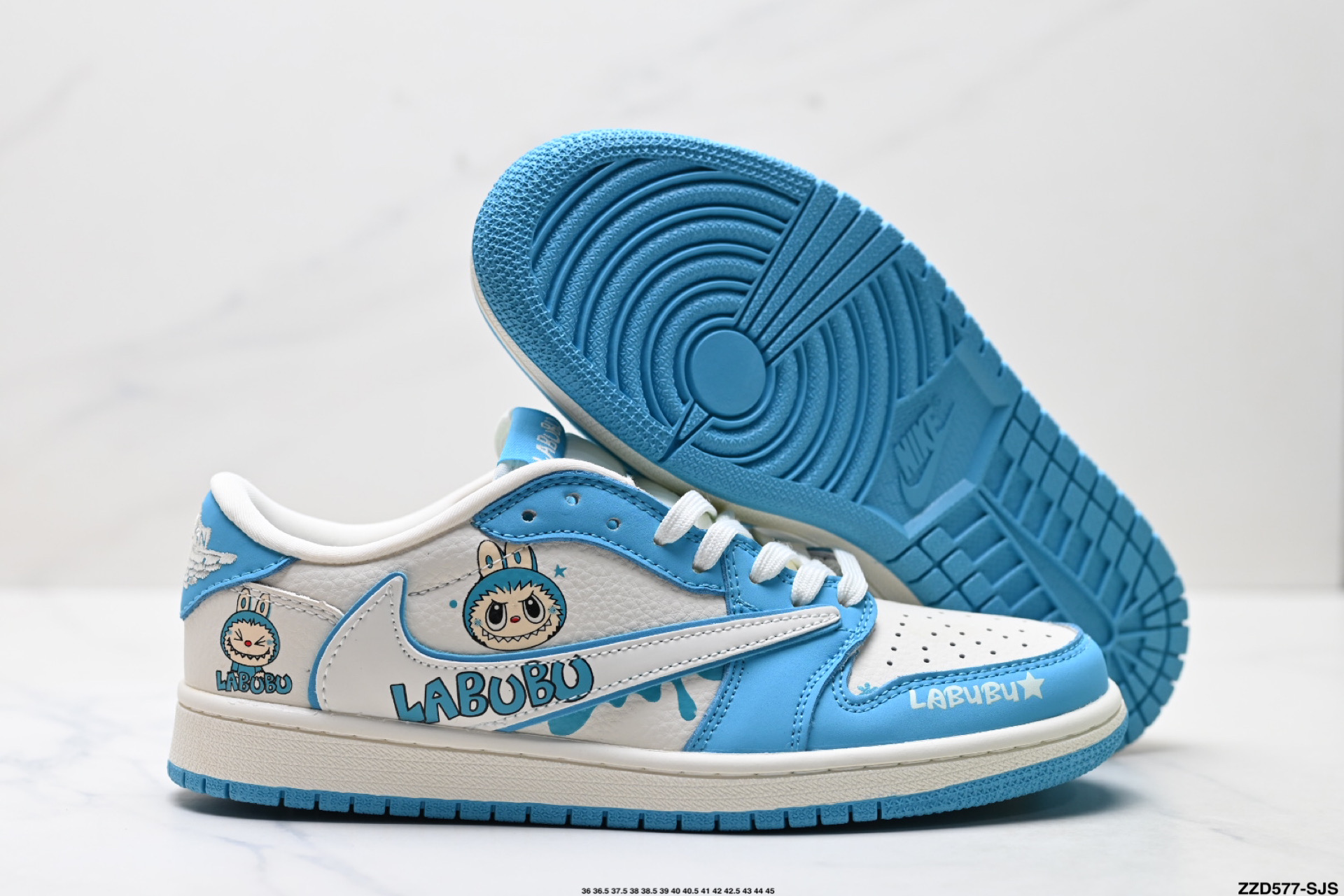 Nike Air Jordan 1 x Travis Scott AJ1倒勾 乔一倒钩 ‘DIY’定制 耐克 低帮文化篮球鞋 XB1979-021