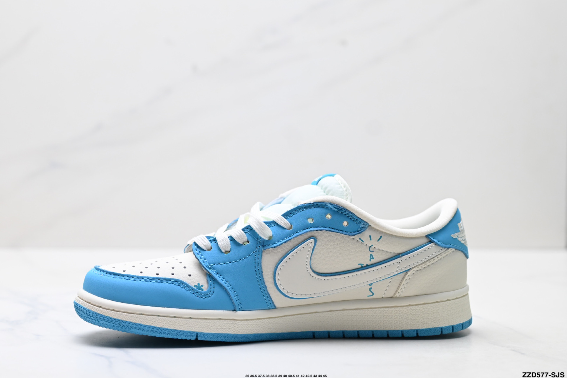 Nike Air Jordan 1 x Travis Scott AJ1倒勾 乔一倒钩 ‘DIY’定制 耐克 低帮文化篮球鞋 XB1979-021
