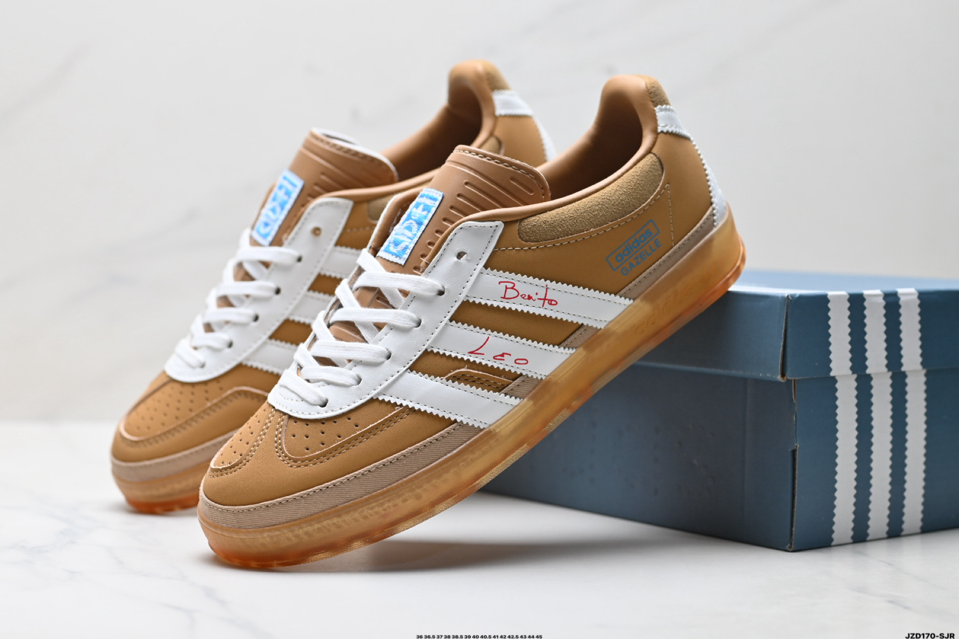 Bad Bunny x Adidas Originals Gazelle INdoor 三叶草休闲防滑耐磨低帮板鞋 IF9730