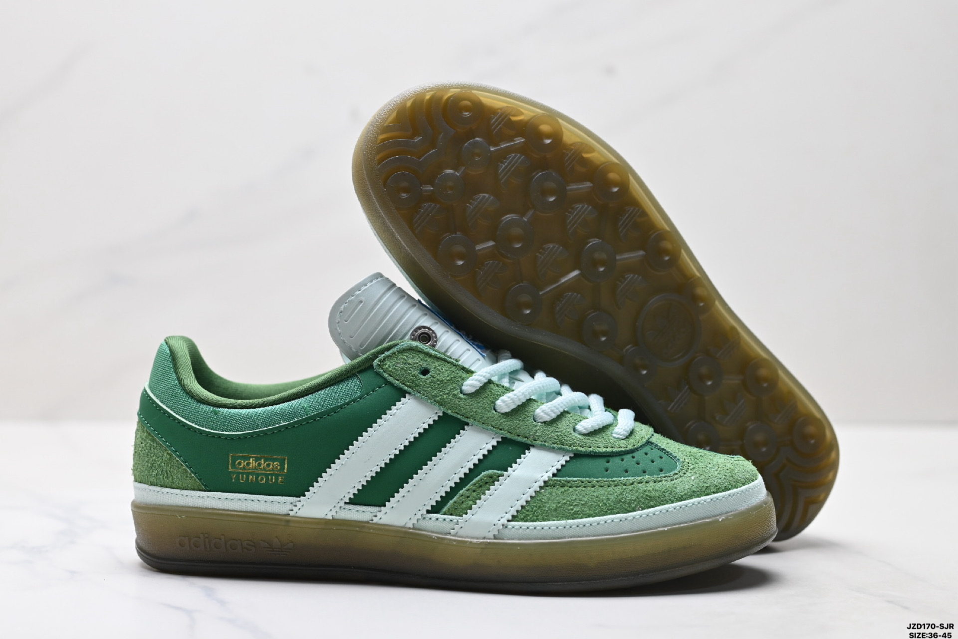 Bad Bunny x Adidas Originals Gazelle INdoor 三叶草休闲防滑耐磨低帮板鞋 JS5049