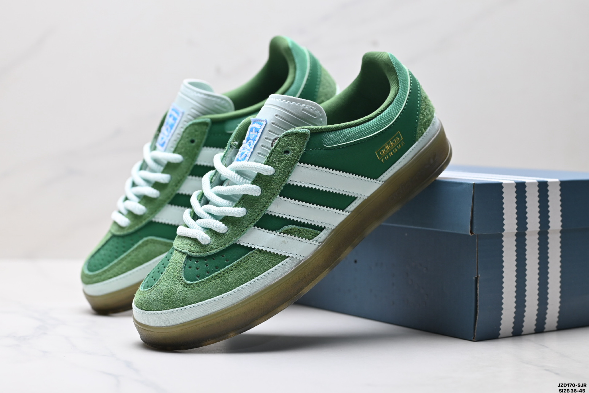 Bad Bunny x Adidas Originals Gazelle INdoor 三叶草休闲防滑耐磨低帮板鞋 JS5049