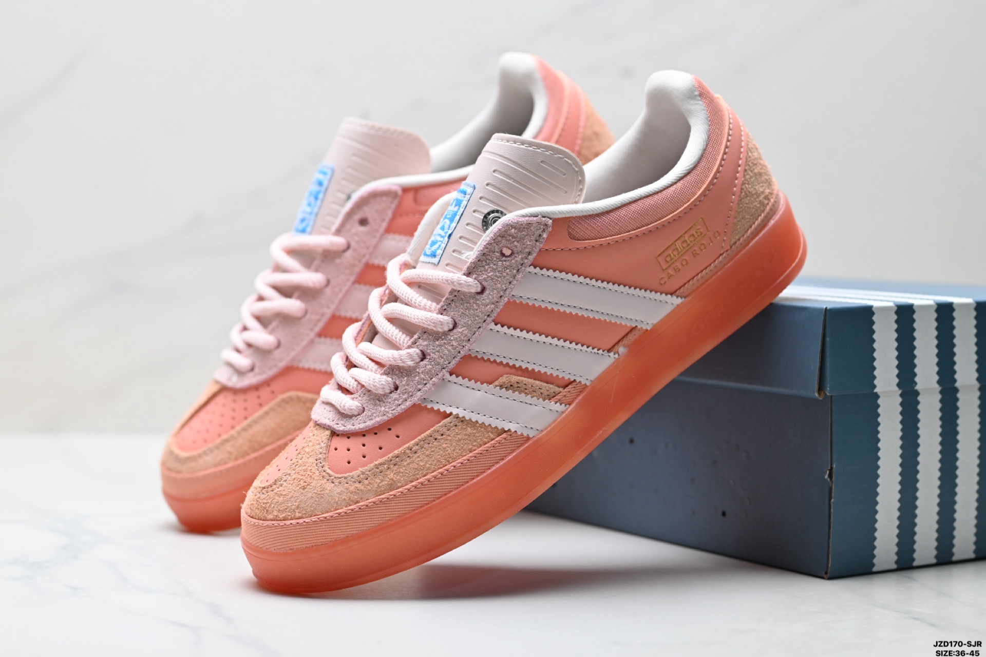 Bad Bunny x Adidas Originals Gazelle INdoor 三叶草休闲防滑耐磨低帮板鞋 JS5049