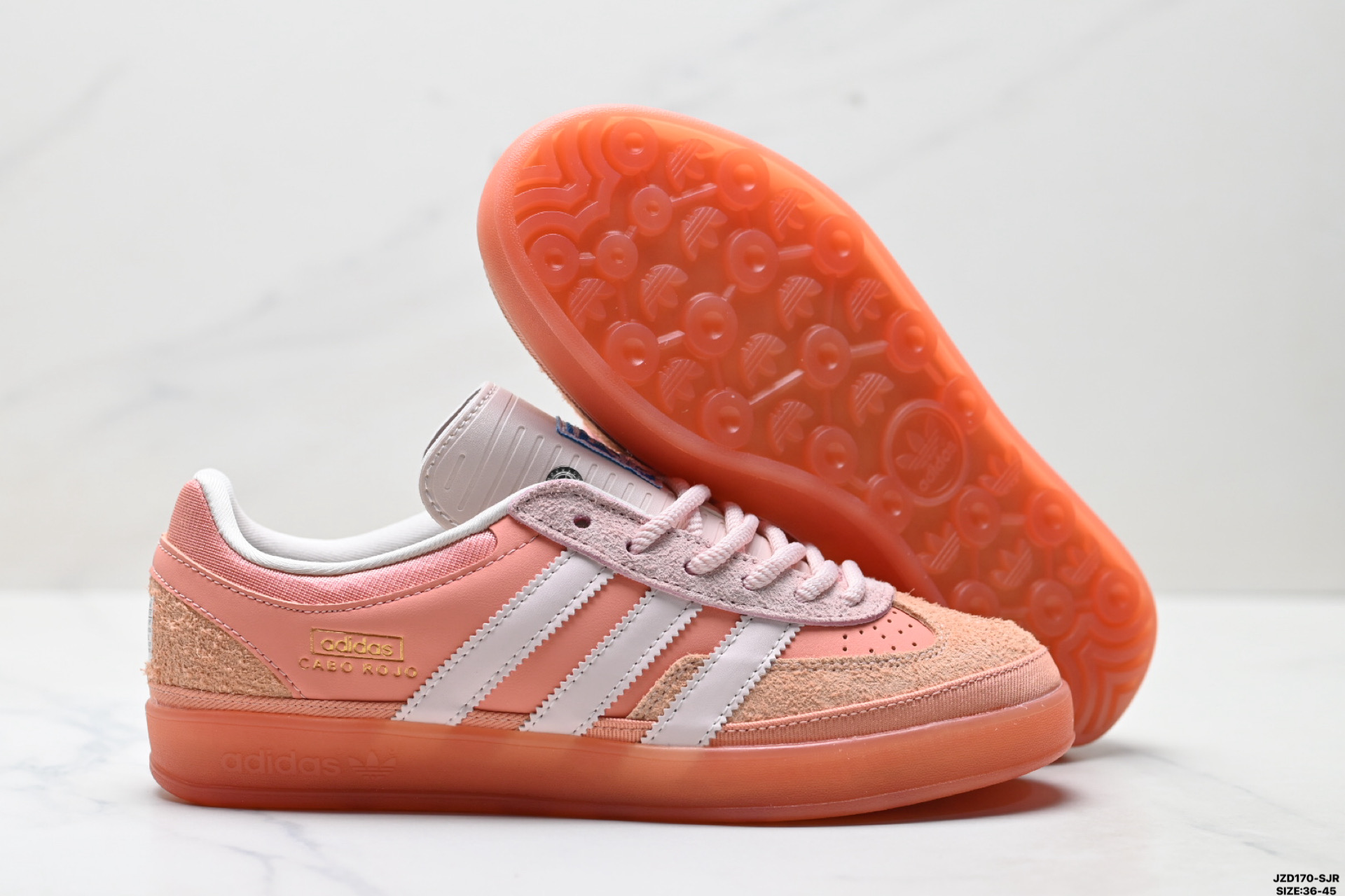 Bad Bunny x Adidas Originals Gazelle INdoor 三叶草休闲防滑耐磨低帮板鞋 JS5049