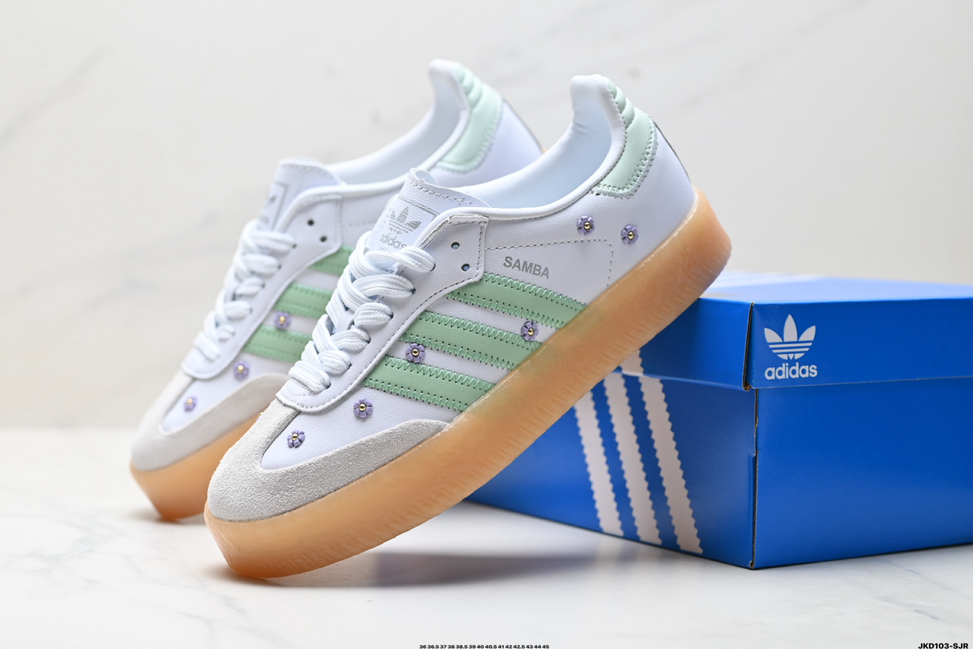 Adidas Originals Samba XLG 桑巴舞系列阿迪达斯 三叶草 绅士德训足球风百搭低帮休闲运动板鞋 JS3954