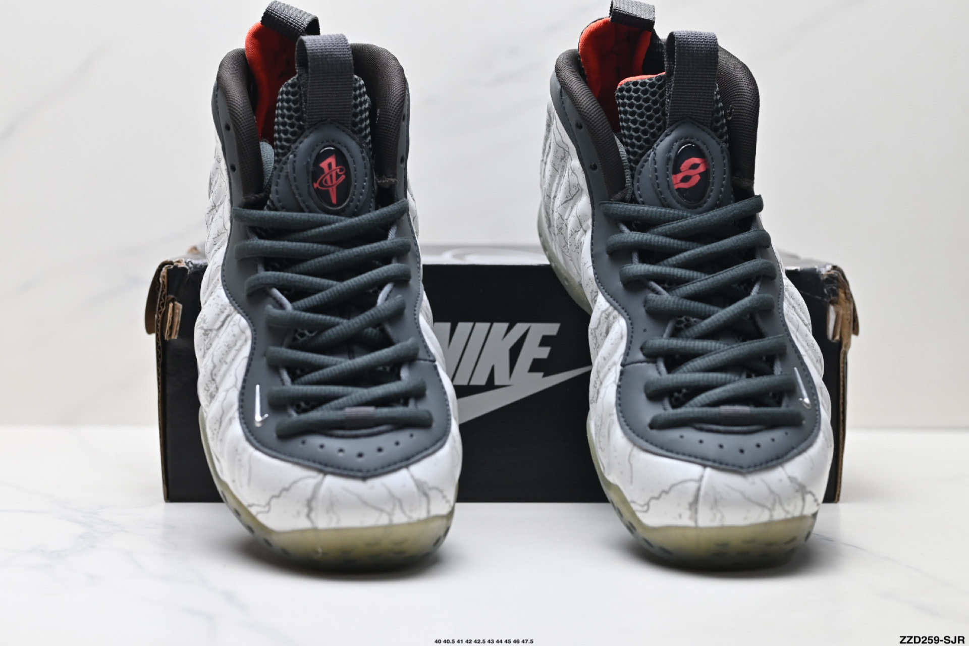 Nike Air Foamposite One Zapatos de Baloncesto Retro en Gris y Blanco 8 i1755535460450 4530 0 6