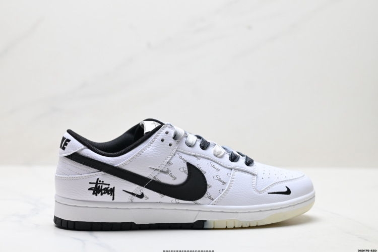 Nike Dunk Low Retro 'DIY' White/Black Leather Sneakers - Classic Style 1 Nike Dunk Low Retro ‘DIY’ White/Black Leather Sneakers – Classic Style