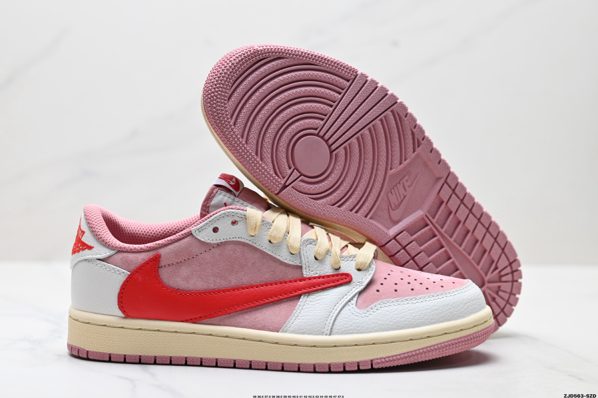 Nike Air Jordan 1 x Travis Scott AJ1倒勾 乔一倒钩 耐克 低帮文化篮球鞋 DM7866-100