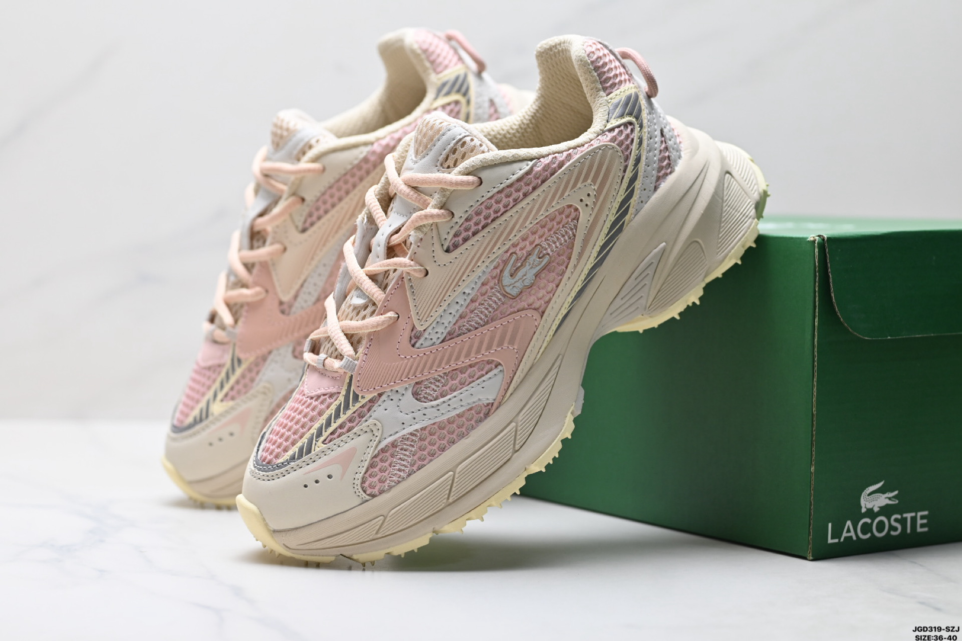 LACOSTE法国鳄鱼 L003 Neo Shot 舒适百搭 防滑耐磨低帮 生活休闲鞋