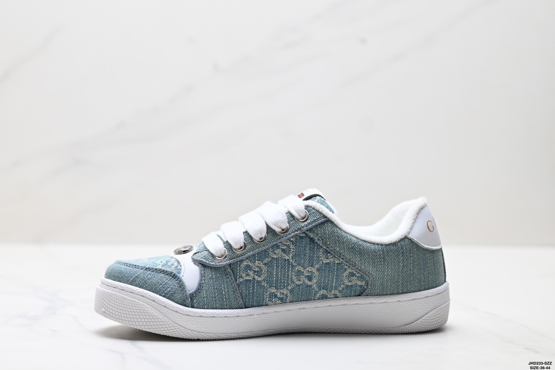 200 古驰Gucci Screener GG Sneaker Low经典原型系列复古老爹百搭做旧休闲运动板鞋“黄油白绿红冲孔白做旧”