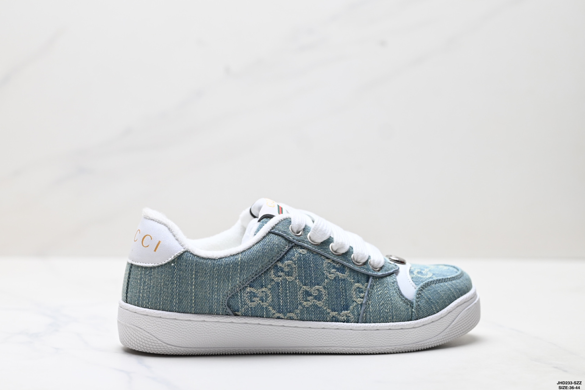 200 古驰Gucci Screener GG Sneaker Low经典原型系列复古老爹百搭做旧休闲运动板鞋“黄油白绿红冲孔白做旧”