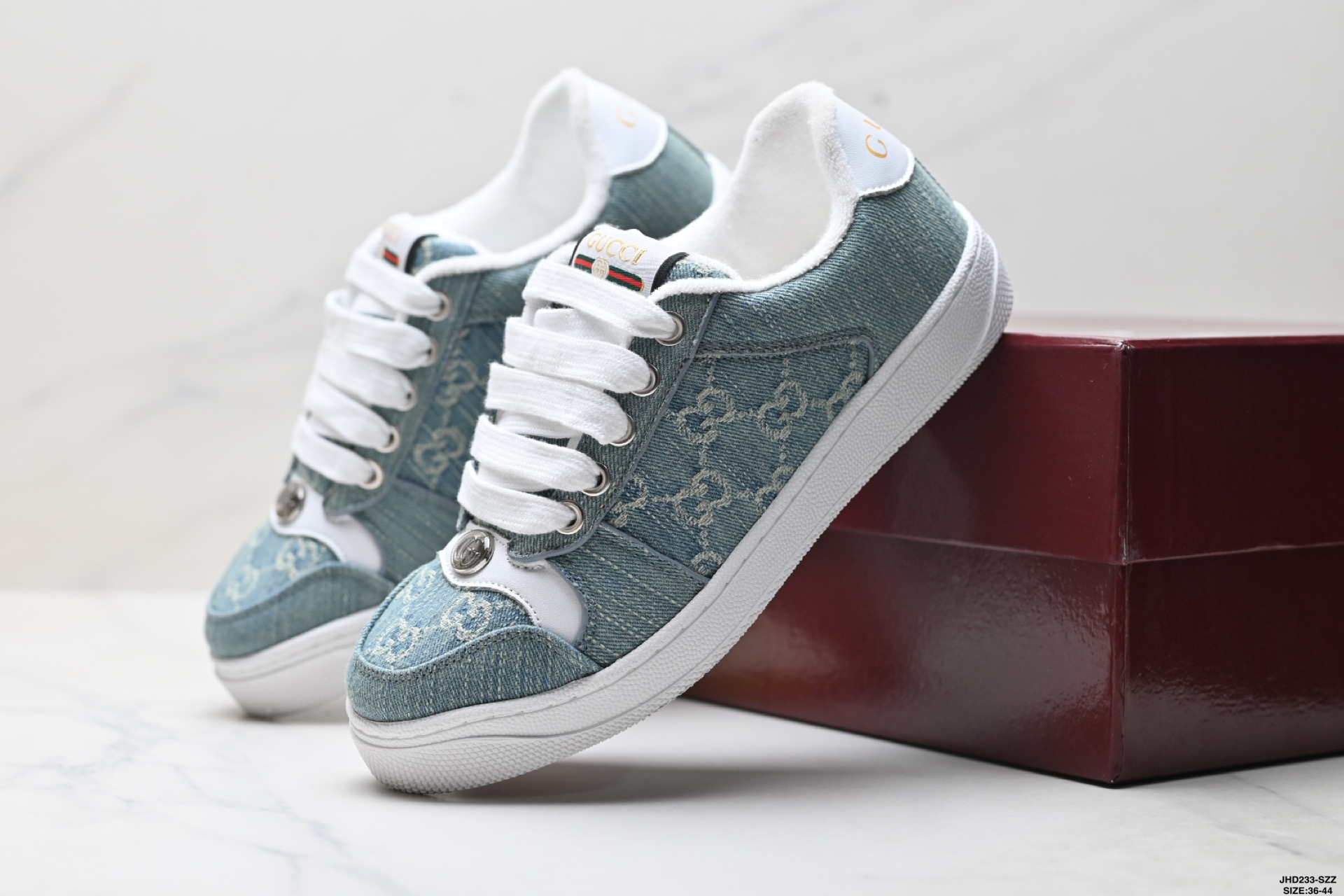 200 古驰Gucci Screener GG Sneaker Low经典原型系列复古老爹百搭做旧休闲运动板鞋“黄油白绿红冲孔白做旧”