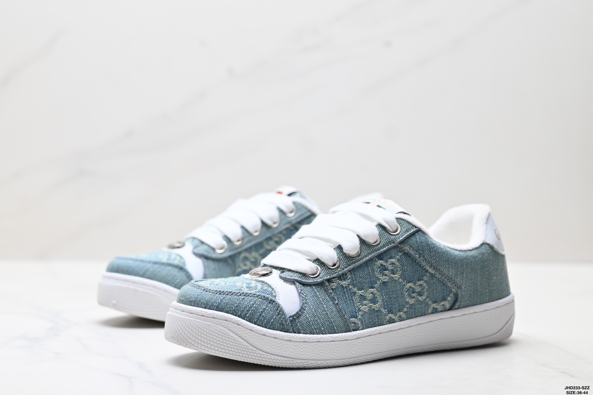 200 古驰Gucci Screener GG Sneaker Low经典原型系列复古老爹百搭做旧休闲运动板鞋“黄油白绿红冲孔白做旧”