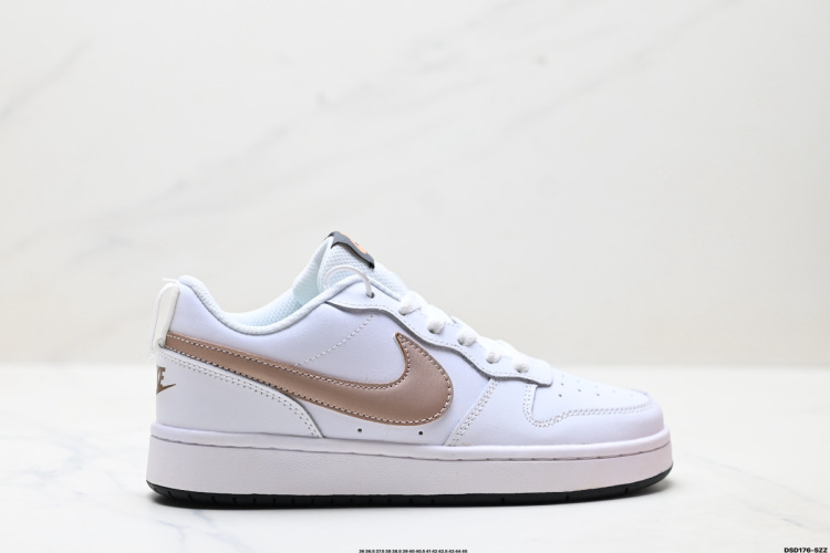 Nike Court Borough Low 2: Durable, Breathable, White/Tan Casual Sneakers 1 Nike Court Borough Low 2: Durable, Breathable, White/Tan Casual Sneakers