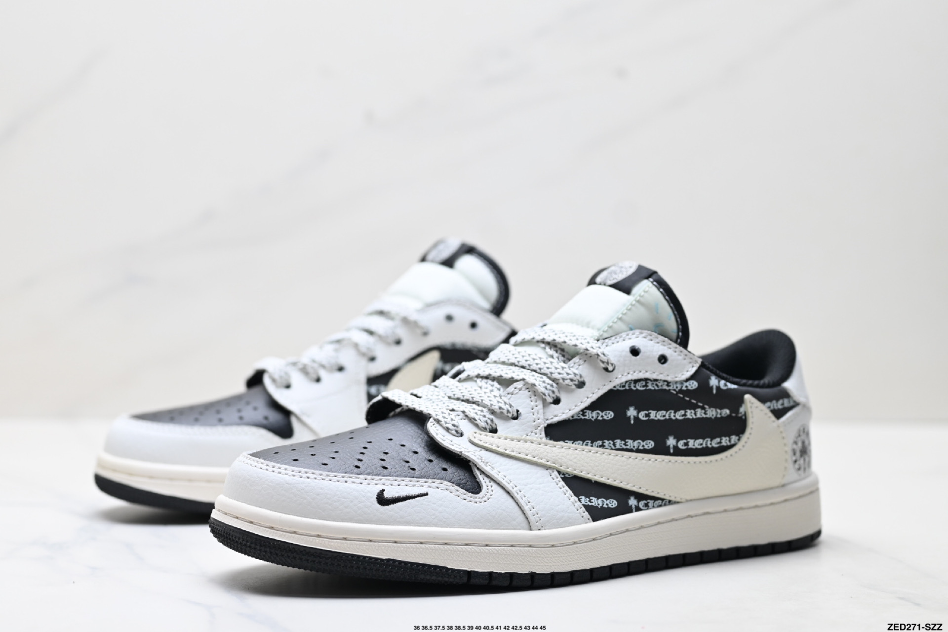 Nike Air Jordan 1 x Travis Scott AJ1倒勾 乔一倒钩 ‘DIY’定制 耐克 低帮文化篮球鞋 DZ5899-010