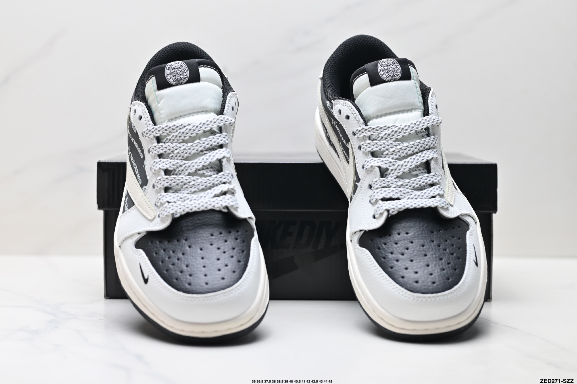 Nike Air Jordan 1 x Travis Scott AJ1倒勾 乔一倒钩 ‘DIY’定制 耐克 低帮文化篮球鞋 DZ5899-010