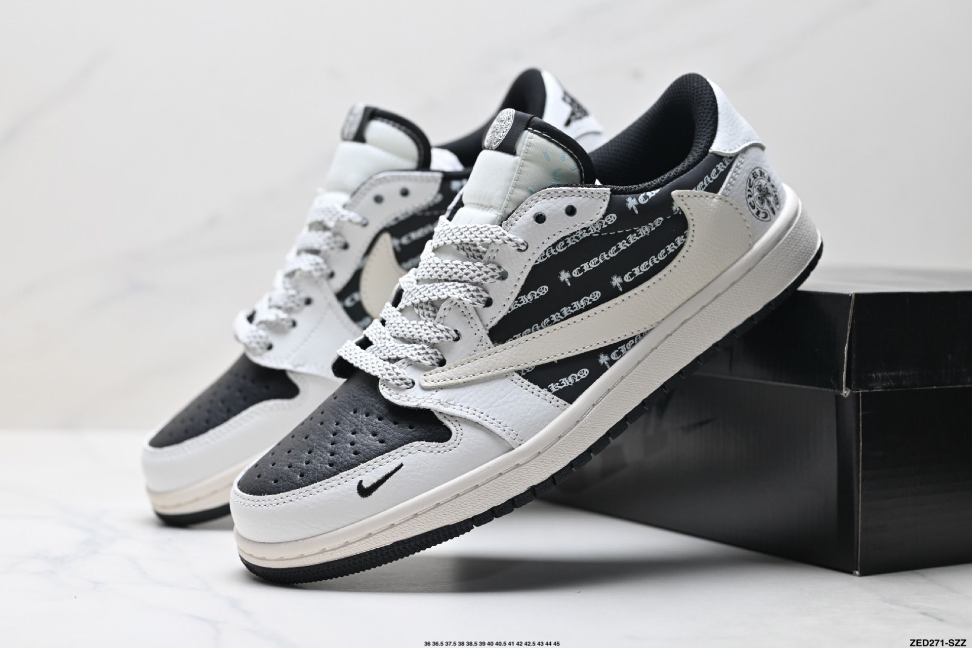 Nike Air Jordan 1 x Travis Scott AJ1倒勾 乔一倒钩 ‘DIY’定制 耐克 低帮文化篮球鞋 DZ5899-010