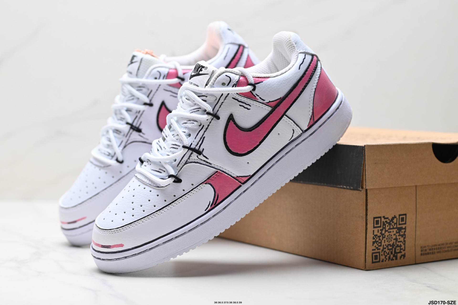220 NIKE COURT VISILO ‘DIY’定制 低帮百搭 透气休闲运动板鞋  DH2987-101