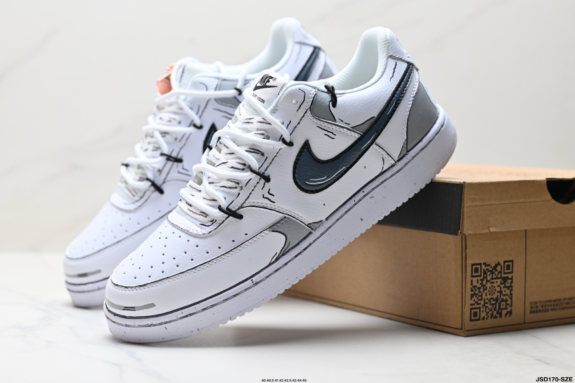 220 NIKE COURT VISILO ‘DIY’定制 低帮百搭 透气休闲运动板鞋  DH2987-101