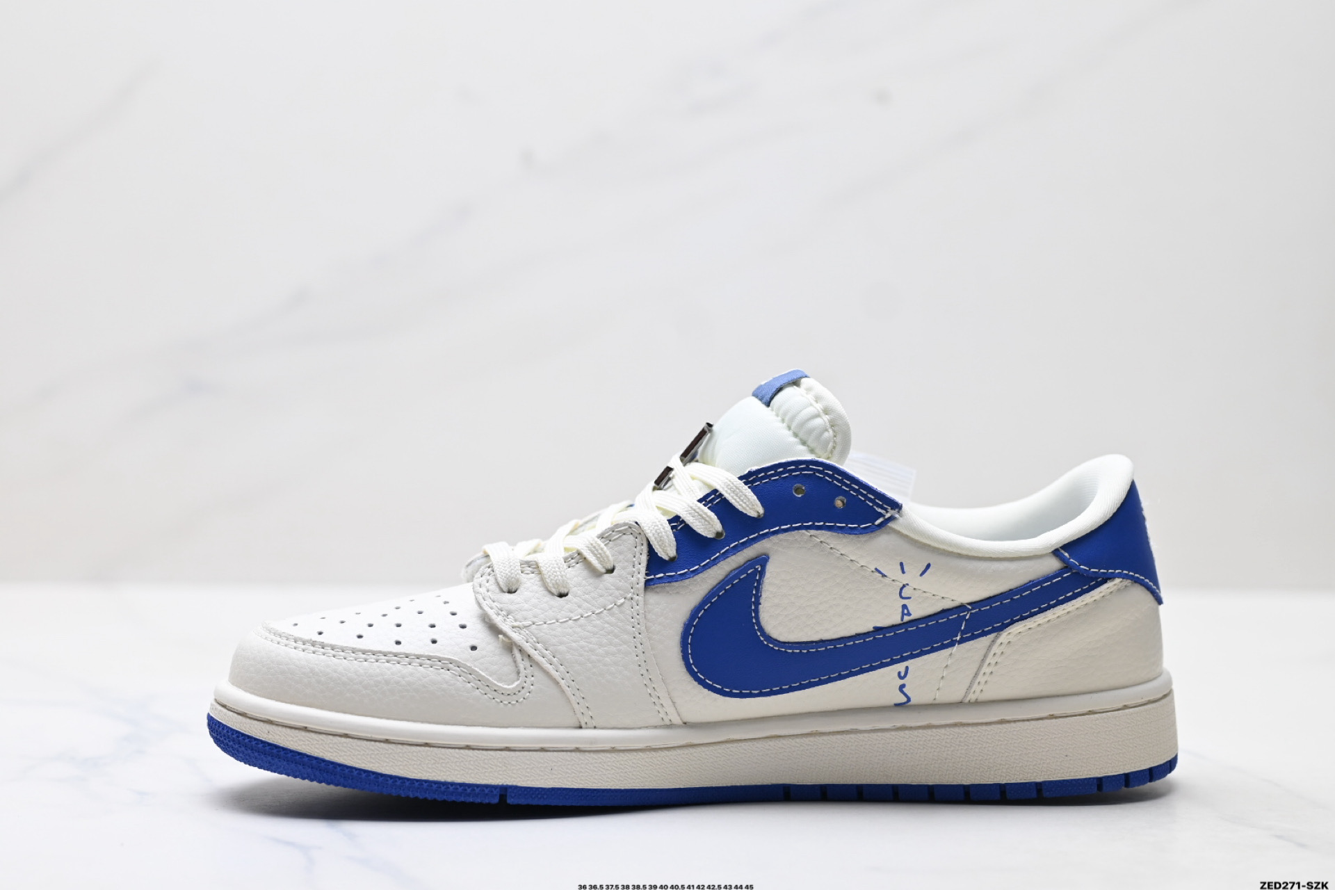 270 Nike Air Jordan 1 x Travis Scott AJ1倒勾 乔一倒钩 ‘DIY’定制 耐克 低帮文化篮球鞋 LD2028-042