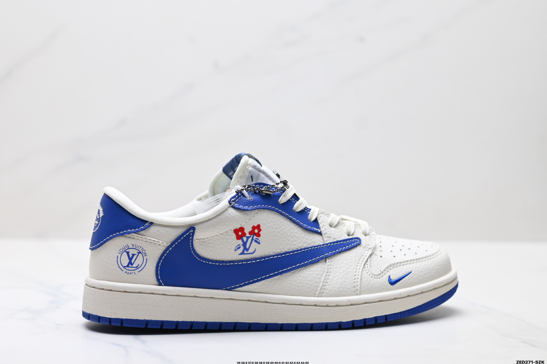 270 Nike Air Jordan 1 x Travis Scott AJ1倒勾 乔一倒钩 ‘DIY’定制 耐克 低帮文化篮球鞋 LD2028-042