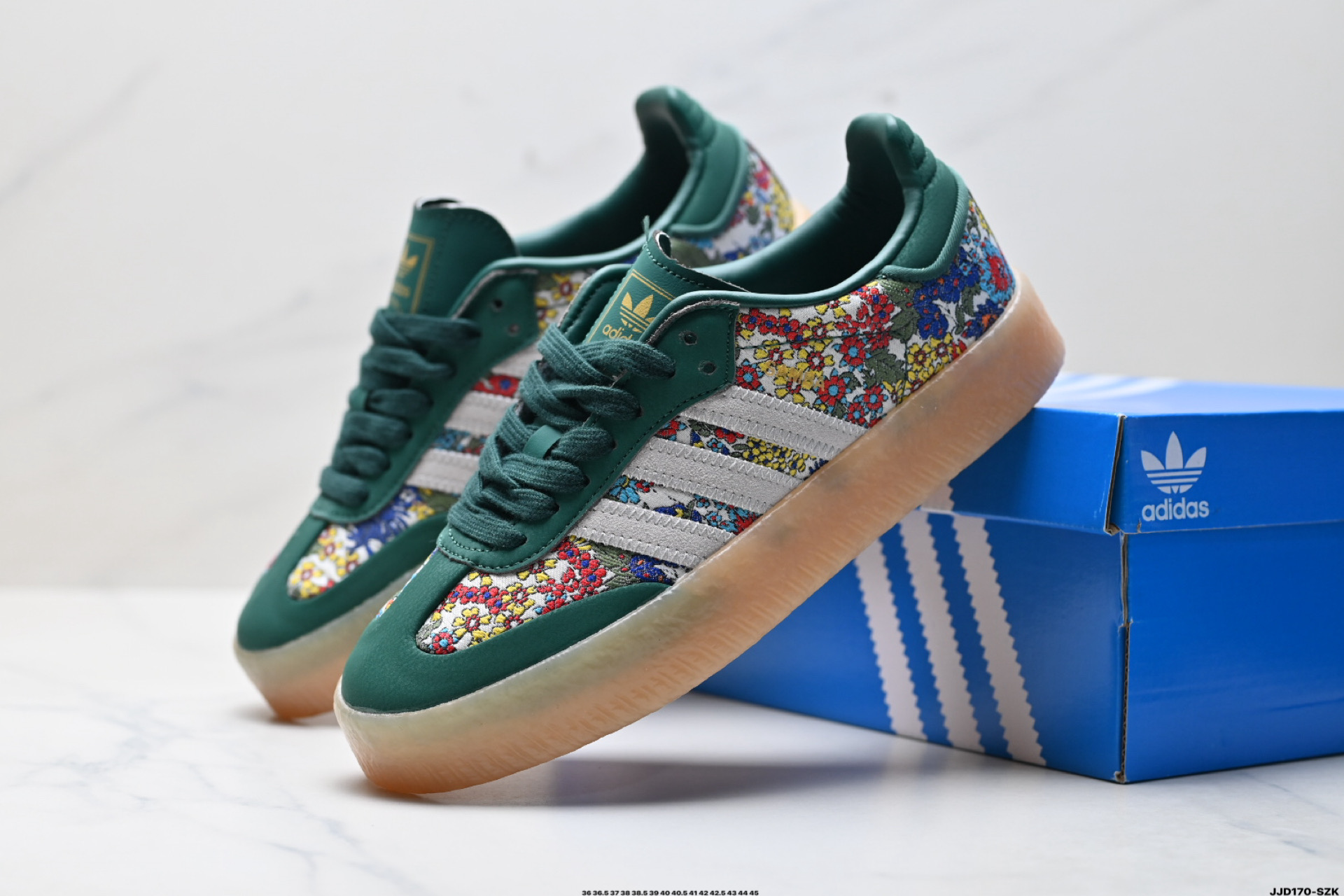 140 AdidOriginals Samba XLG 桑巴舞系列 阿迪达斯 三叶草 绅士德训足球风百搭低帮休闲运动板鞋 JH7289