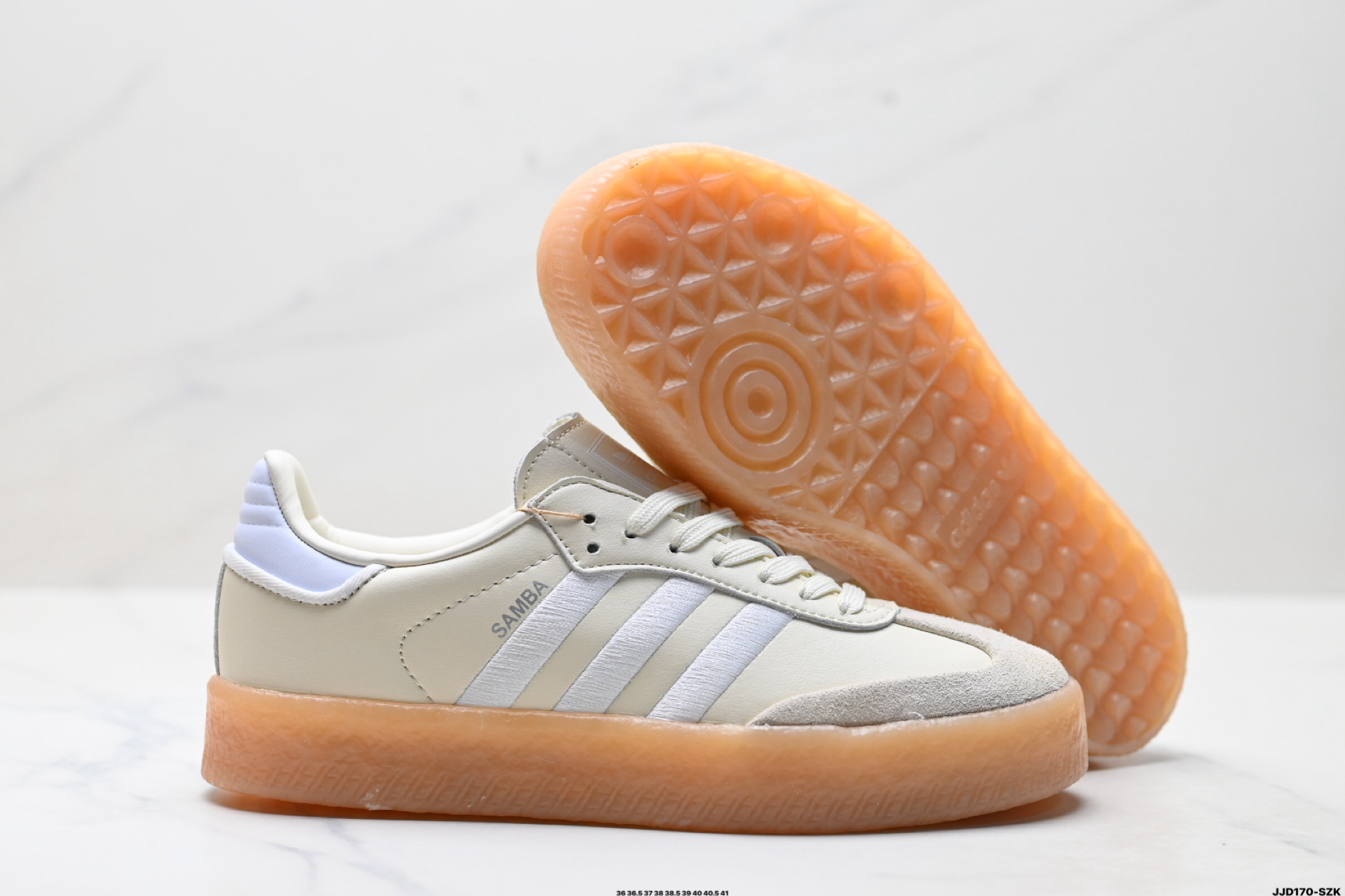 140 AdidOriginals Samba XLG 桑巴舞系列 阿迪达斯 三叶草 绅士德训足球风百搭低帮休闲运动板鞋 JH7289