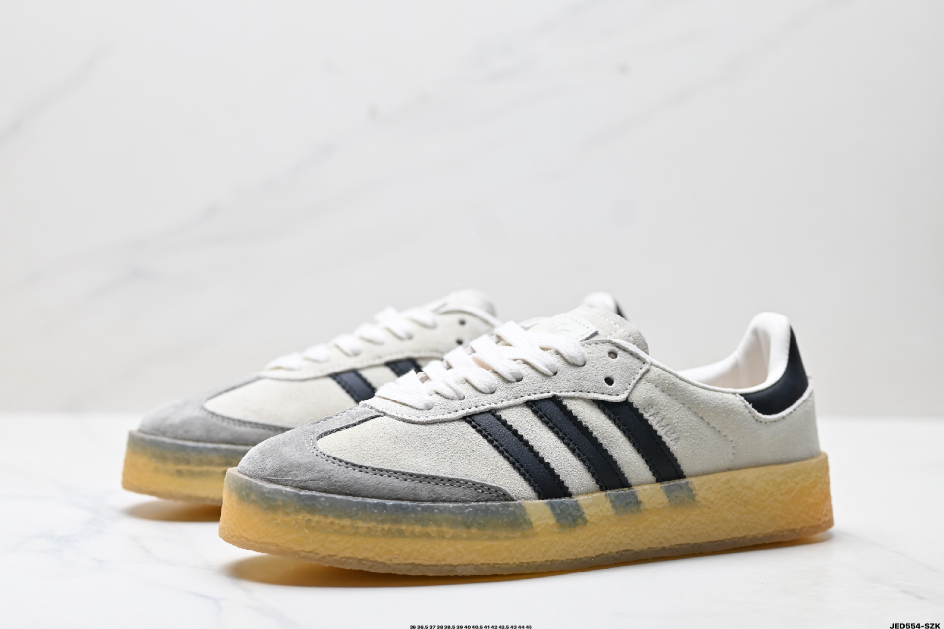 160 AdidSamba Kith Clarks 阿迪达斯 三叶草 复古休闲防滑耐磨低帮板鞋 IE4033