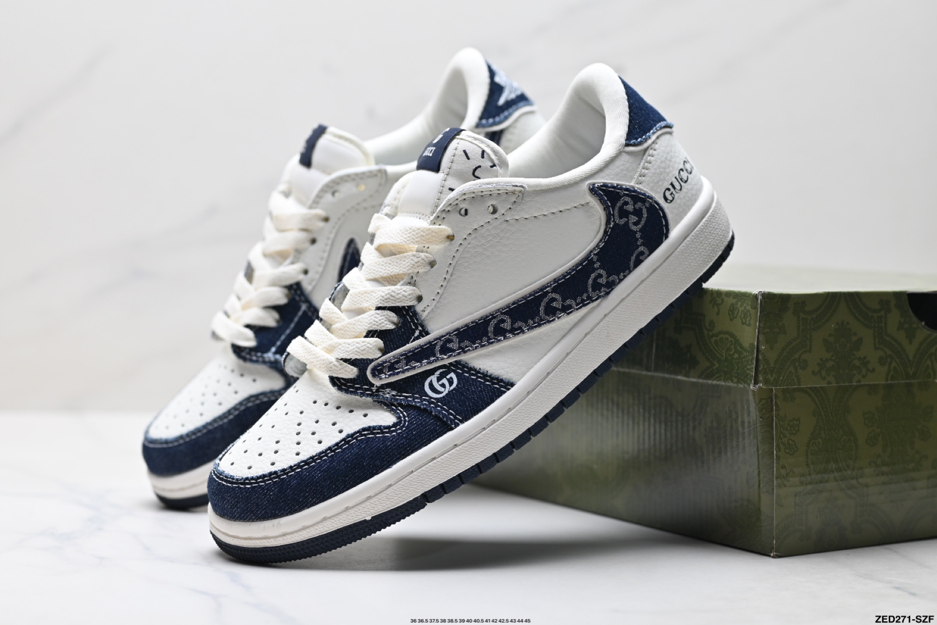270 Nike Air Jordan 1 x Travis Scott AJ1倒勾 乔一倒钩 ‘DIY’定制 耐克 低帮文化篮球鞋  JW1188-147