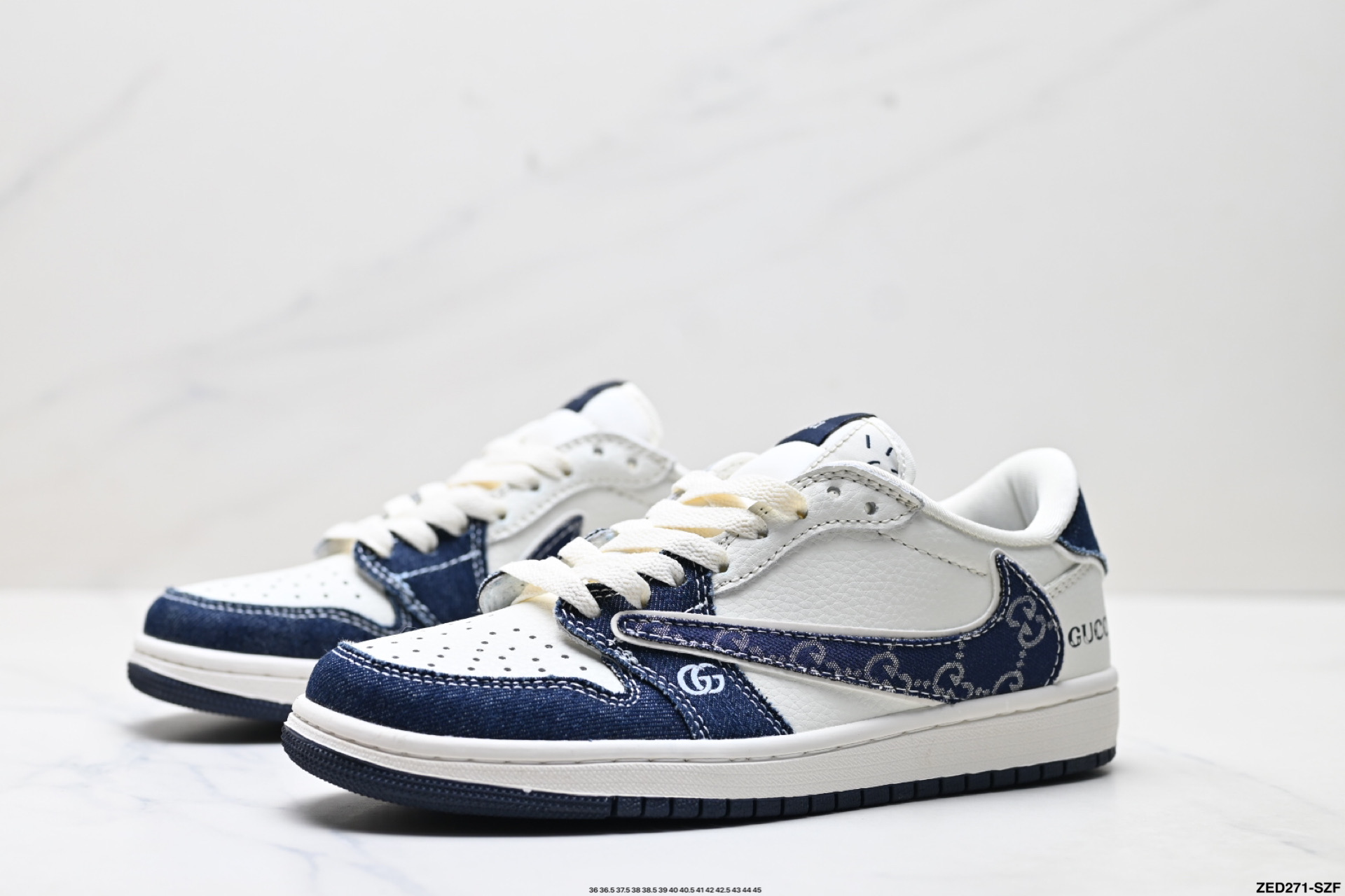 270 Nike Air Jordan 1 x Travis Scott AJ1倒勾 乔一倒钩 ‘DIY’定制 耐克 低帮文化篮球鞋  JW1188-147