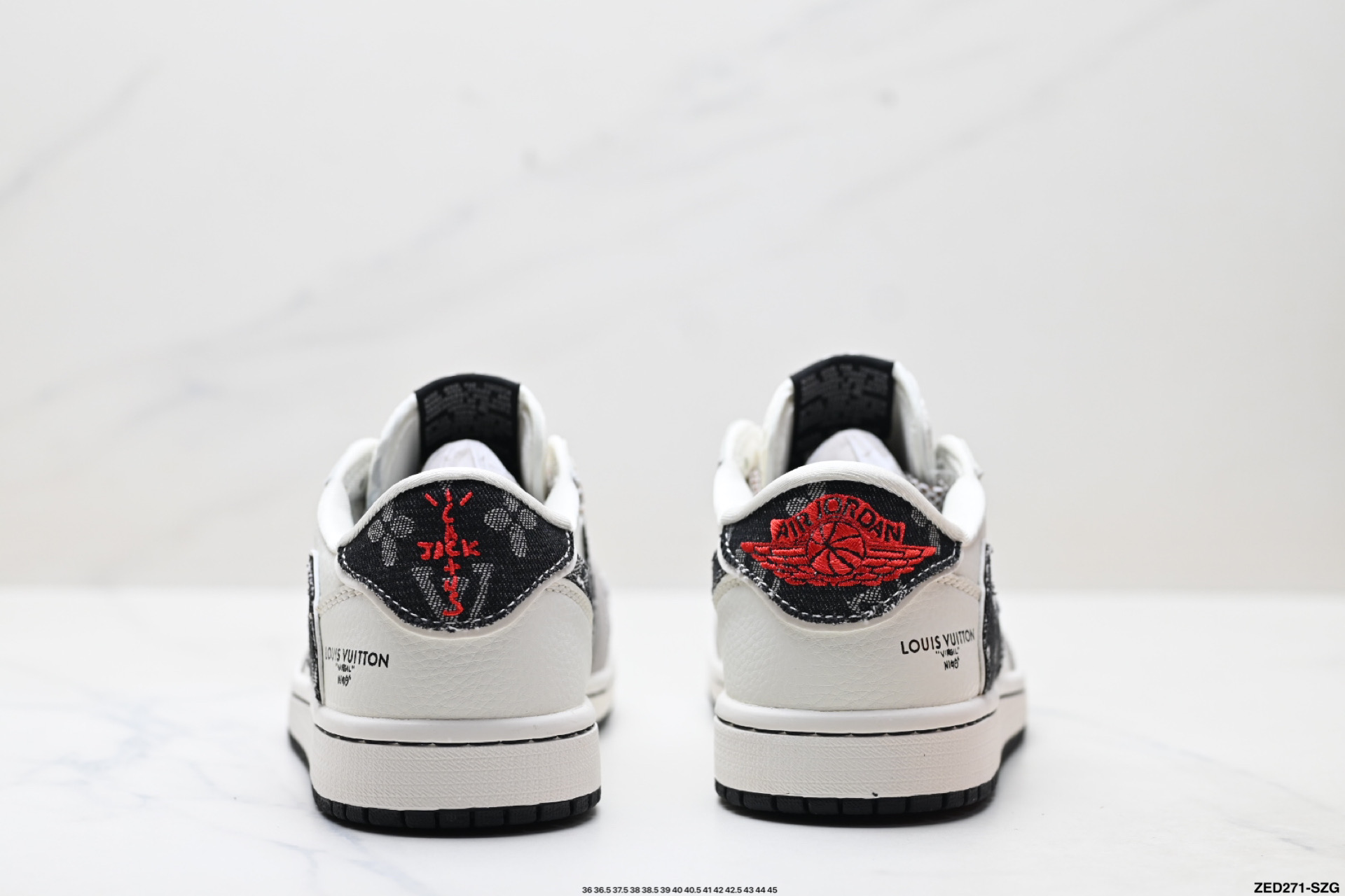 Nike Air Jordan 1 x Travis Scott AJ1倒勾 乔一倒钩 ‘DIY’定制 耐克 低帮文化篮球鞋 JW1188-143