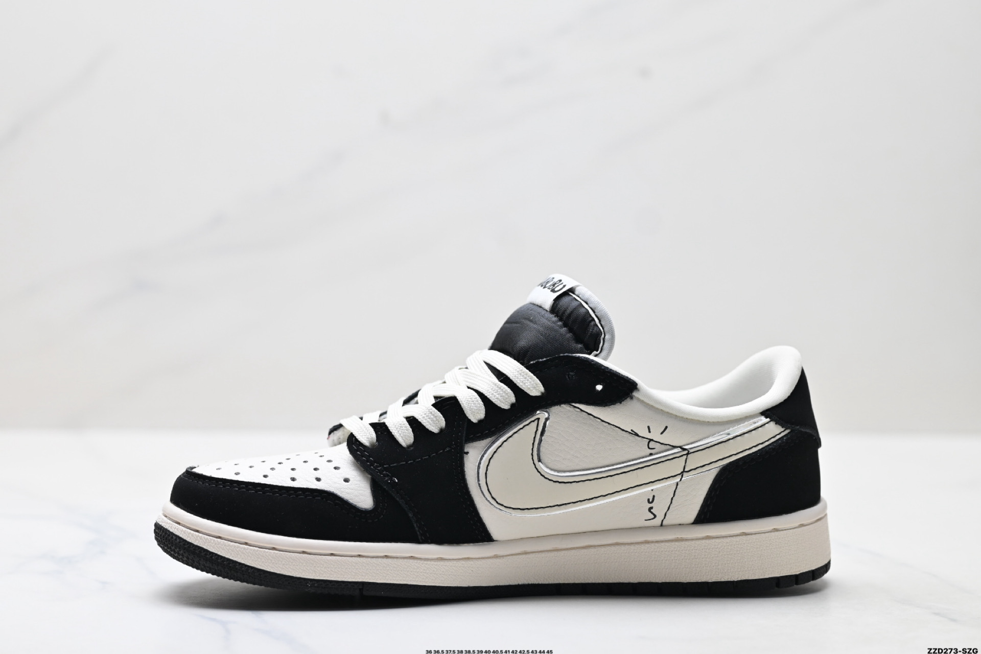 Nike Air Jordan 1 x Travis Scott AJ1倒勾 乔一倒钩 ‘DIY’定制 耐克 低帮文化篮球鞋 DS6608-005