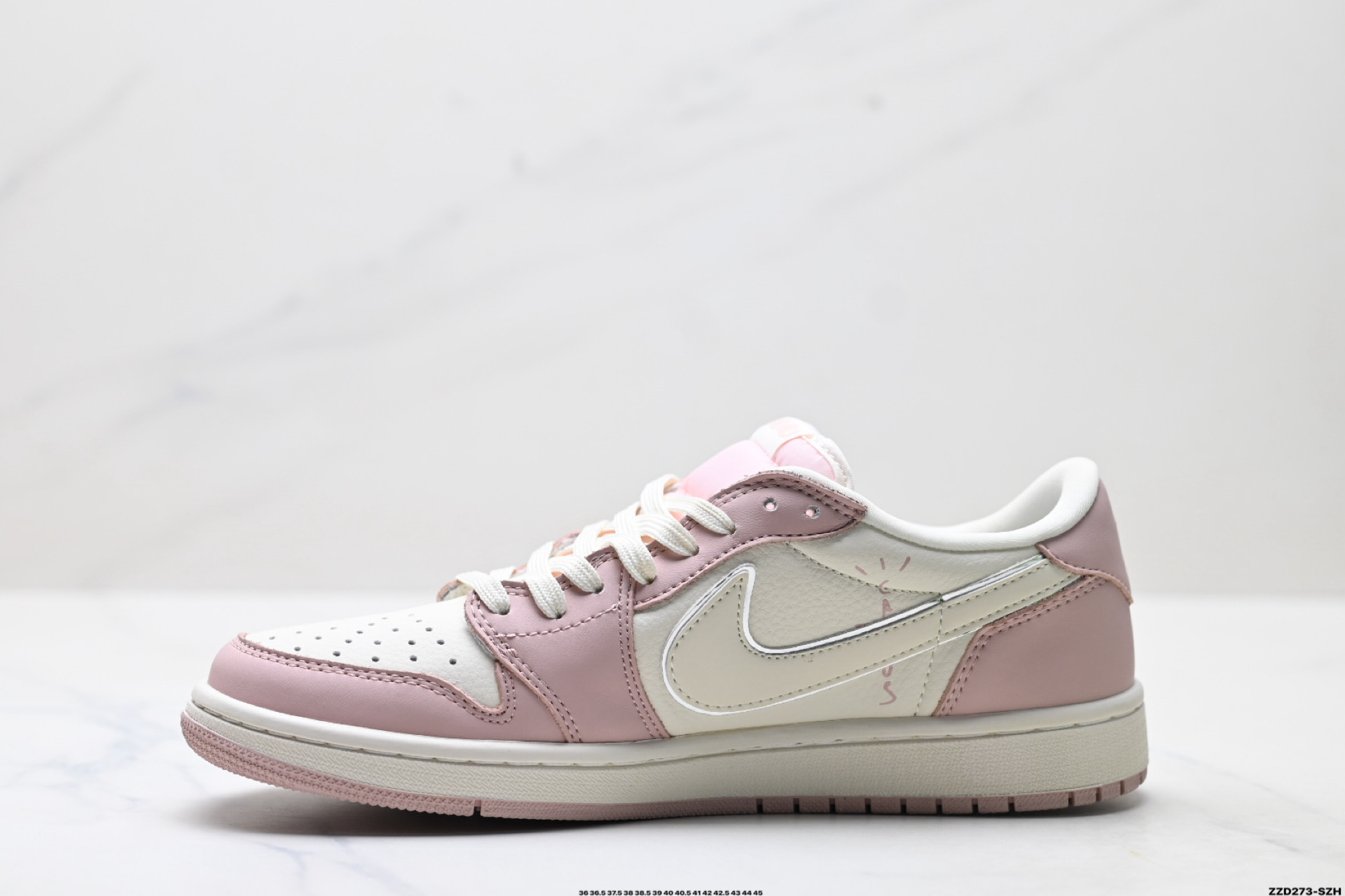 Nike Air Jordan 1 x Travis Scott AJ1倒勾 乔一倒钩 ‘DIY’定制 耐克 低帮文化篮球鞋 LD2028-057