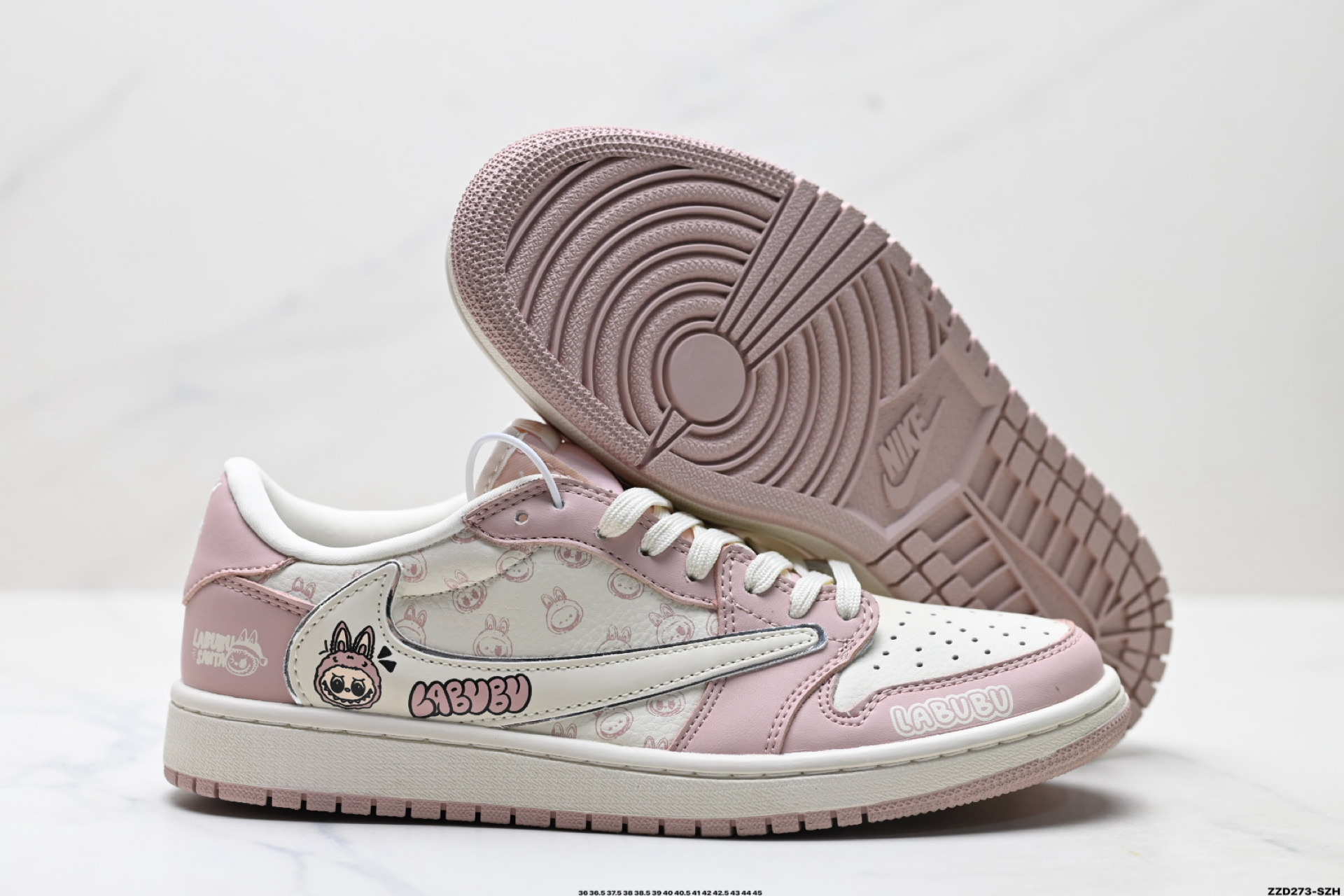 Nike Air Jordan 1 x Travis Scott AJ1倒勾 乔一倒钩 ‘DIY’定制 耐克 低帮文化篮球鞋 LD2028-057