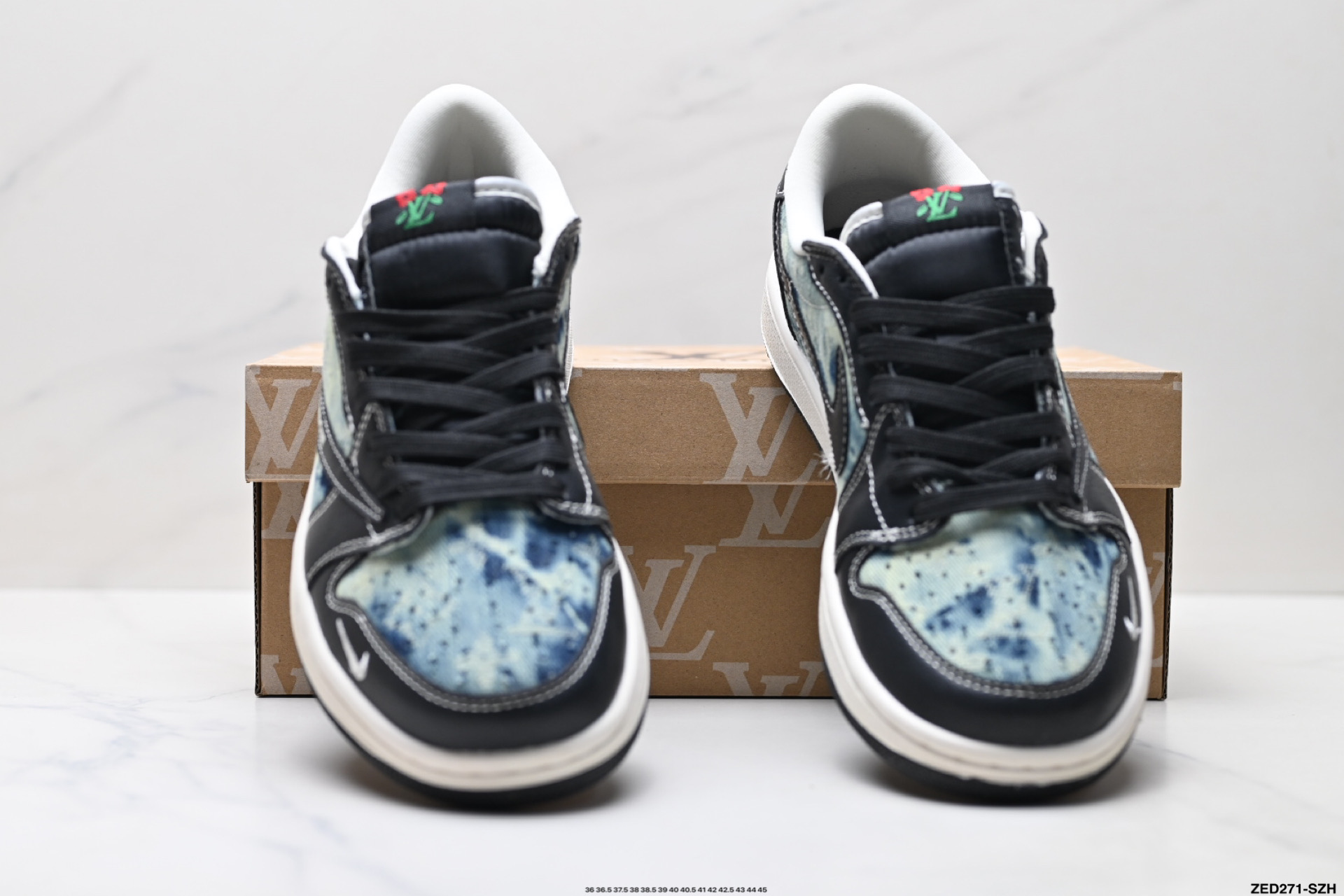 Nike Air Jordan 1 x Travis Scott AJ1倒勾 乔一倒钩 ‘DIY’定制 耐克 低帮文化篮球鞋 LD2028-045