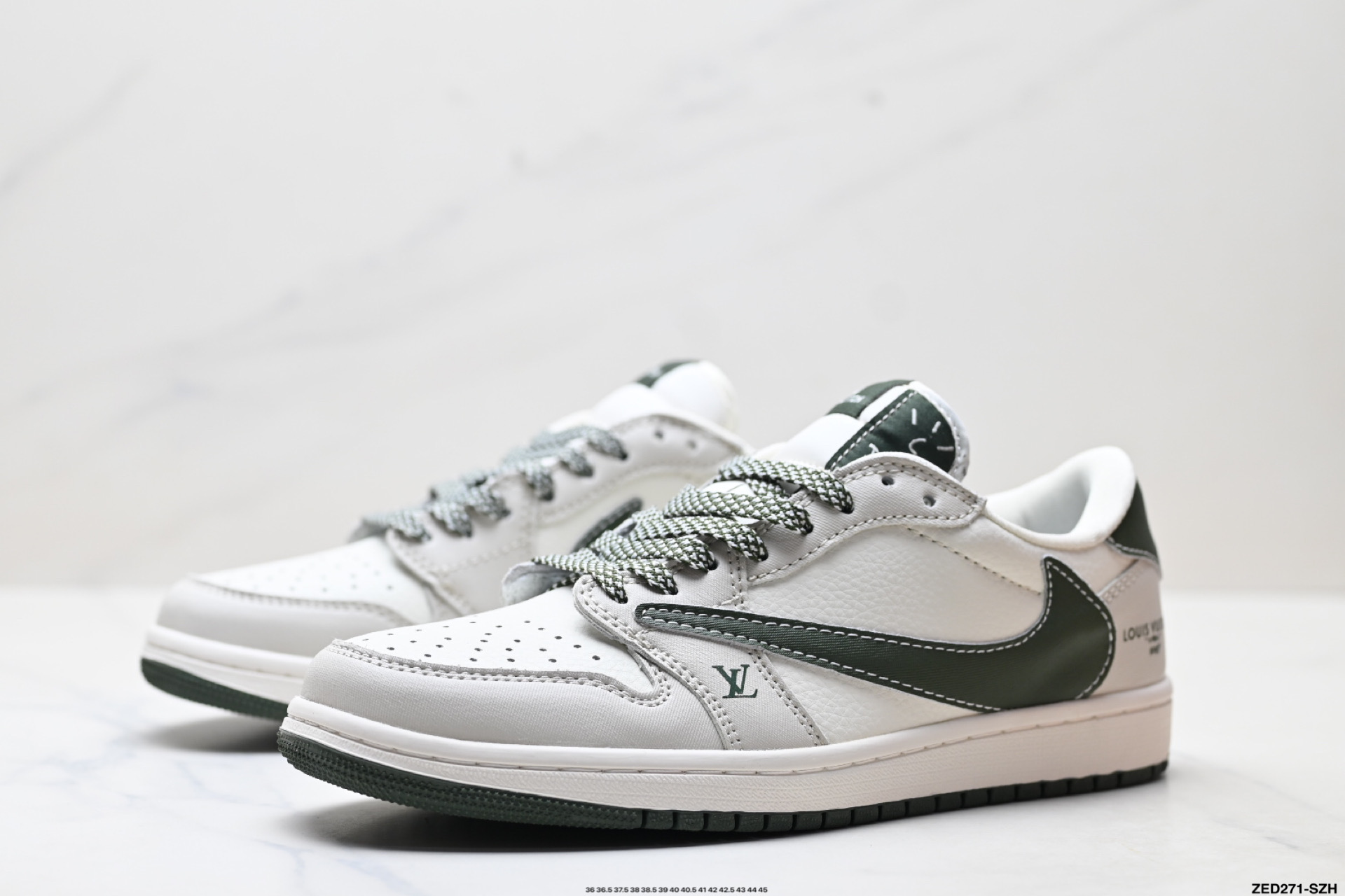 Nike Air Jordan 1 x Travis Scott AJ1倒勾 乔一倒钩 ‘DIY’定制 耐克 低帮文化篮球鞋 JW1188-150