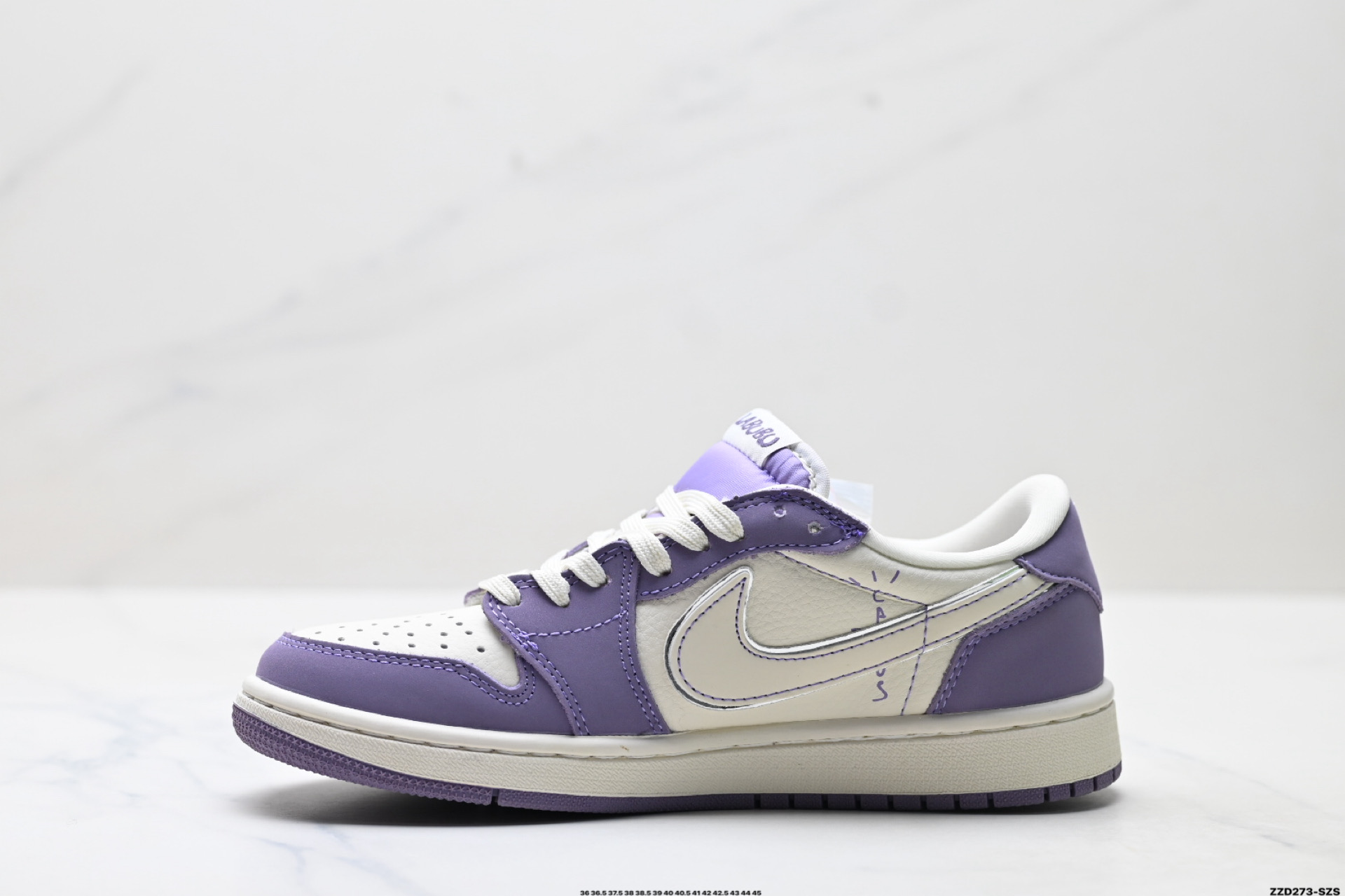 Nike Air Jordan 1 x Travis Scott AJ1倒勾 乔一倒钩 ‘DIY’定制 耐克 低帮文化篮球鞋 LD2028-058