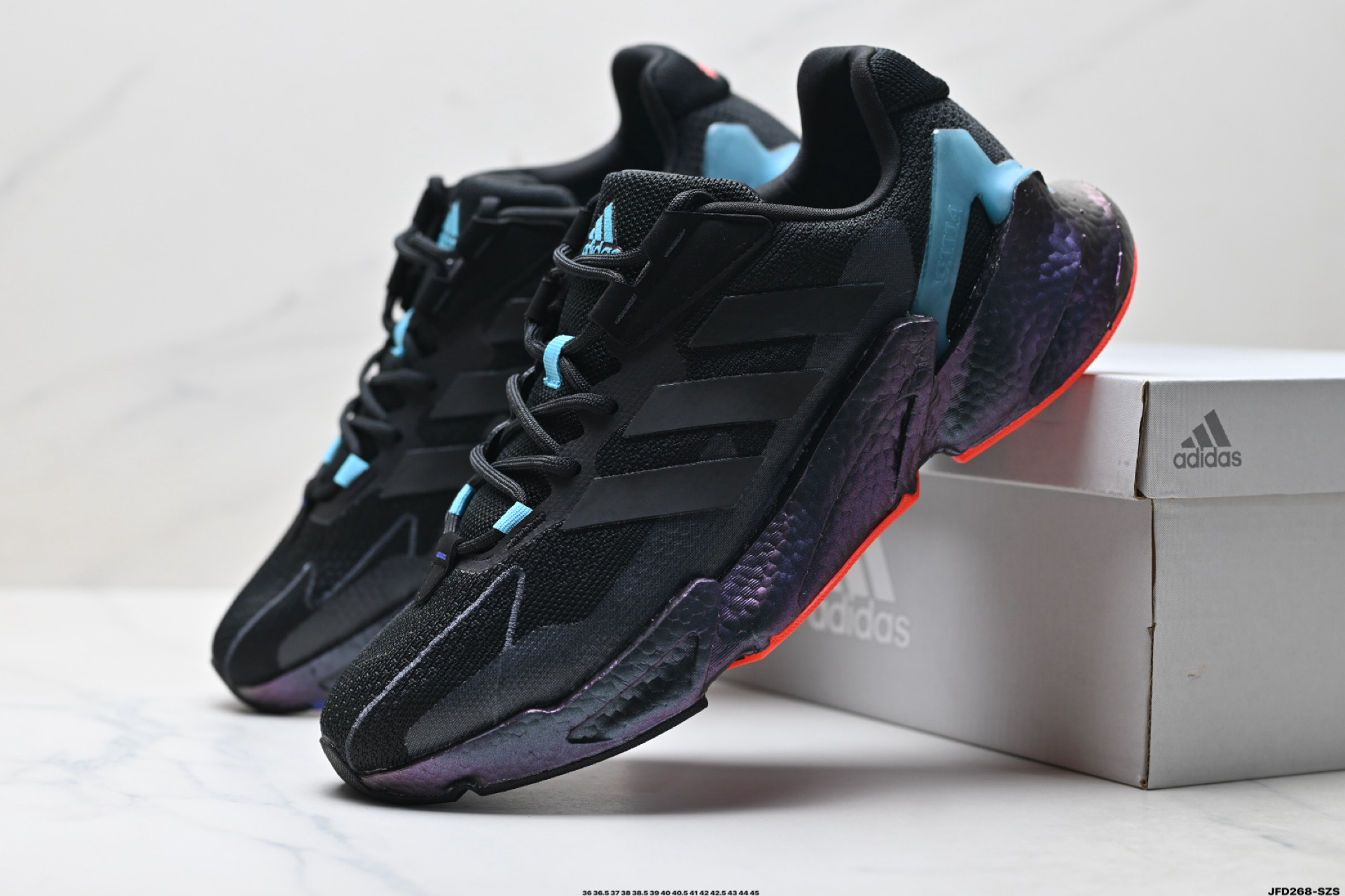 Adidas X9000L4 Boost中底 阿迪达斯 运动 织物减震防滑耐磨低帮 短跑跑步鞋 S23667