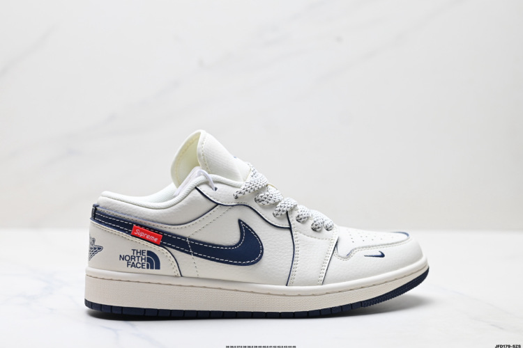 Nike Air Jordan 1 Low: Supreme North Face Edition, Premium Leather Sneakers 1 Nike Air Jordan 1 Low: Supreme North Face Edition, Premium Leather Sneakers