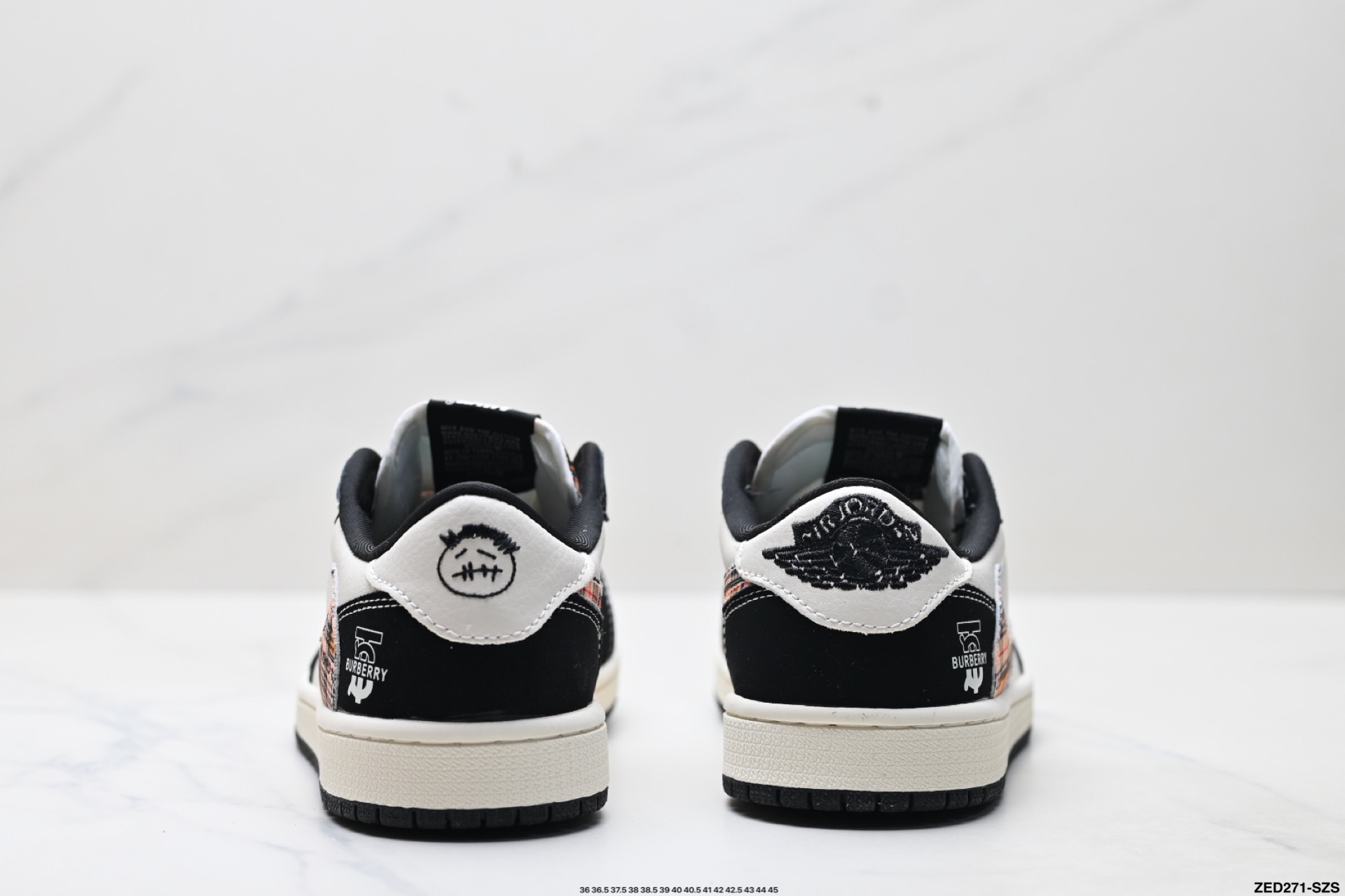 Nike Air Jordan 1 x Travis Scott AJ1倒勾 乔一倒钩 ‘DIY’定制 耐克 低帮文化篮球鞋 XS2025-048