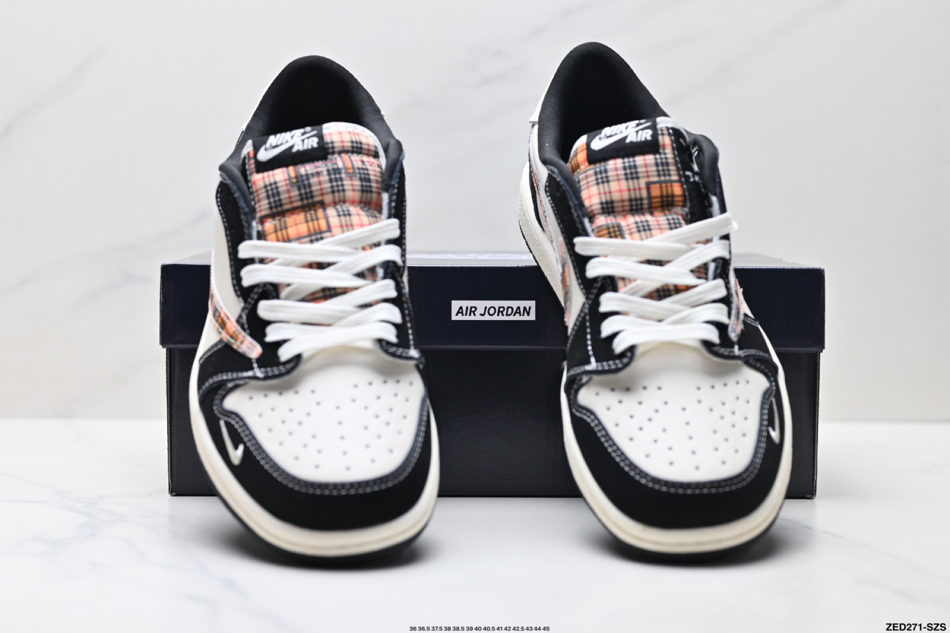 Nike Air Jordan 1 x Travis Scott AJ1倒勾 乔一倒钩 ‘DIY’定制 耐克 低帮文化篮球鞋 XS2025-048